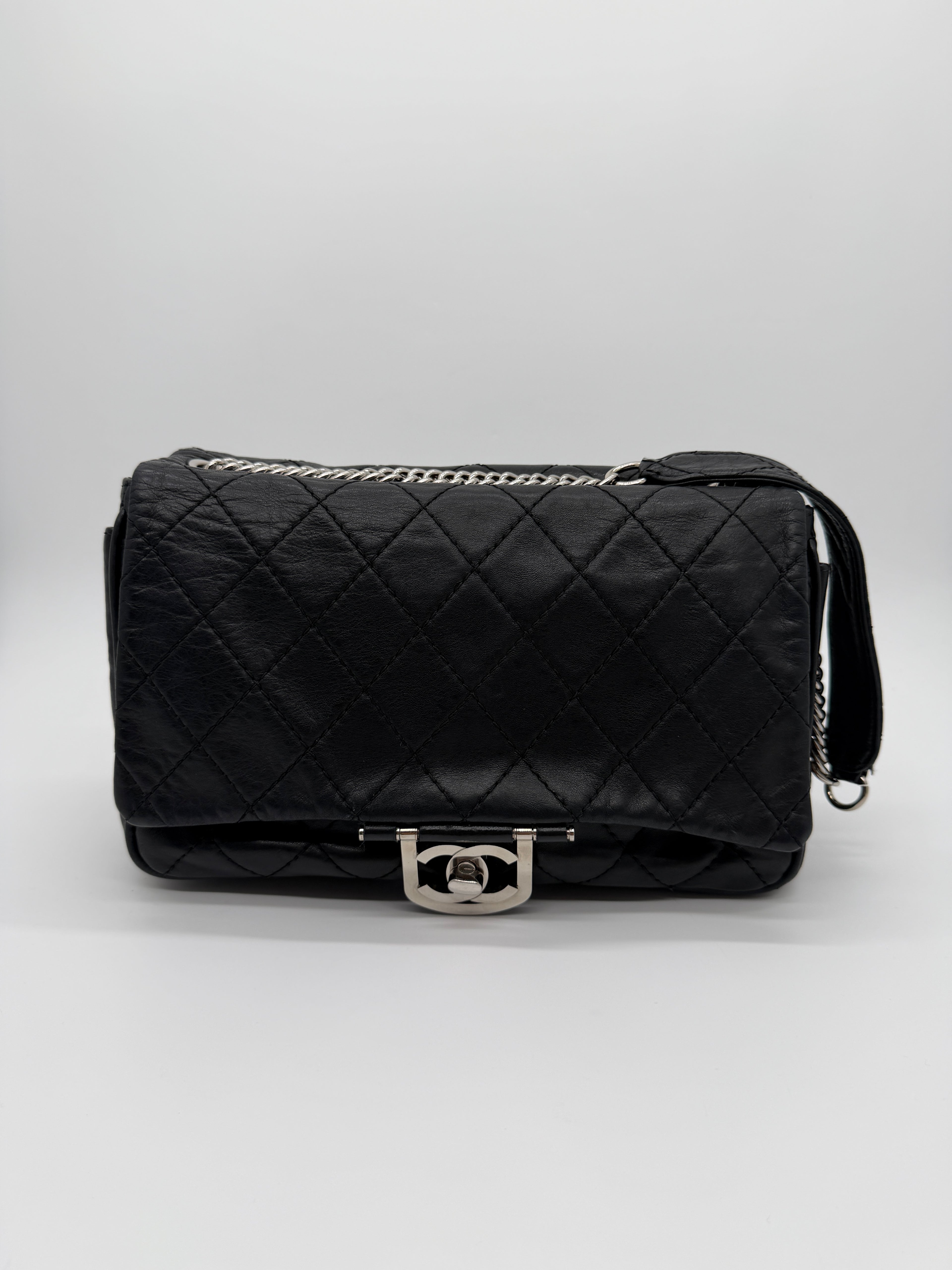 Chanel Secret Flap in Black Lambskin