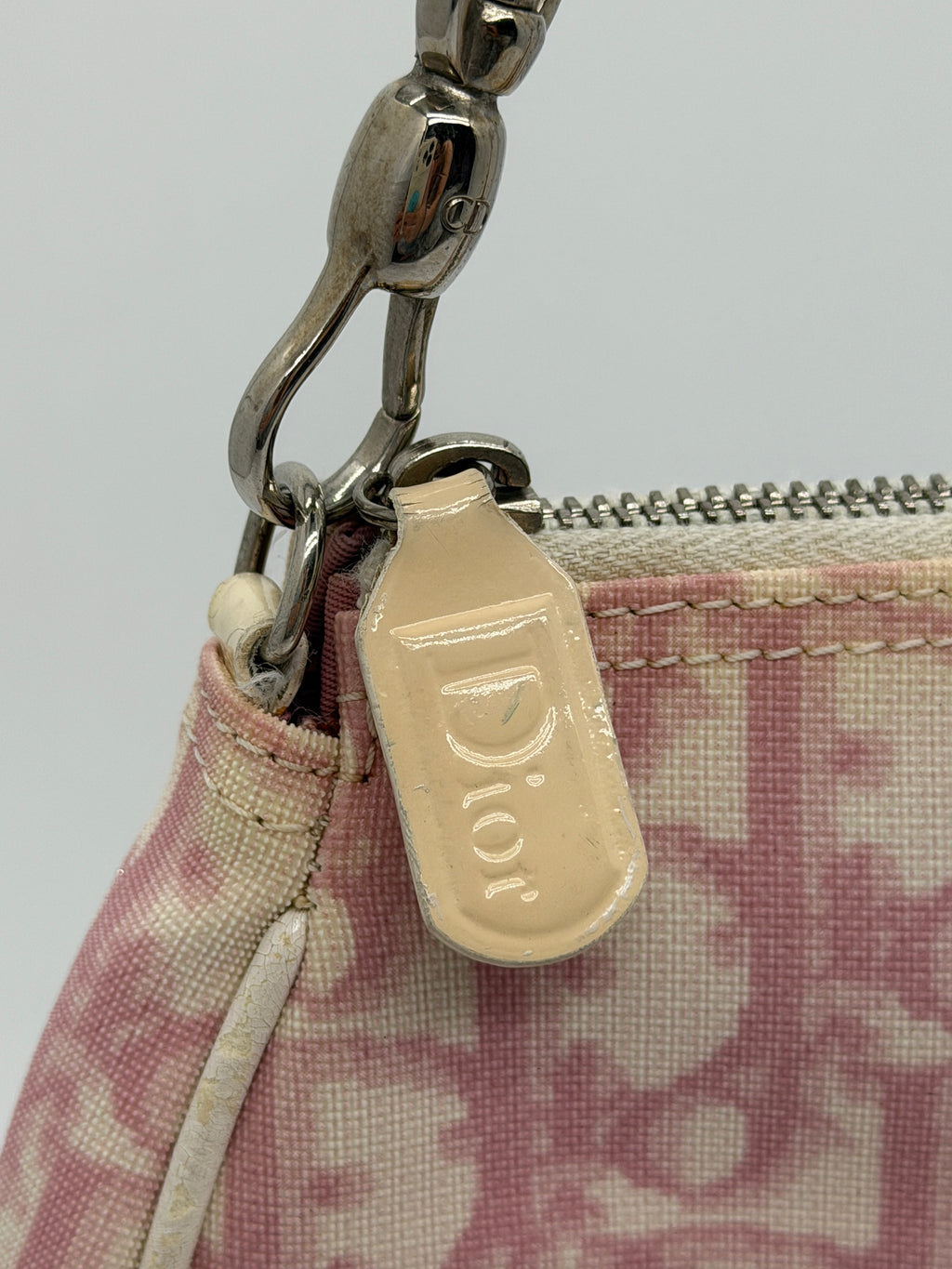 Pink Dior Trotter Mini Saddle Pochette