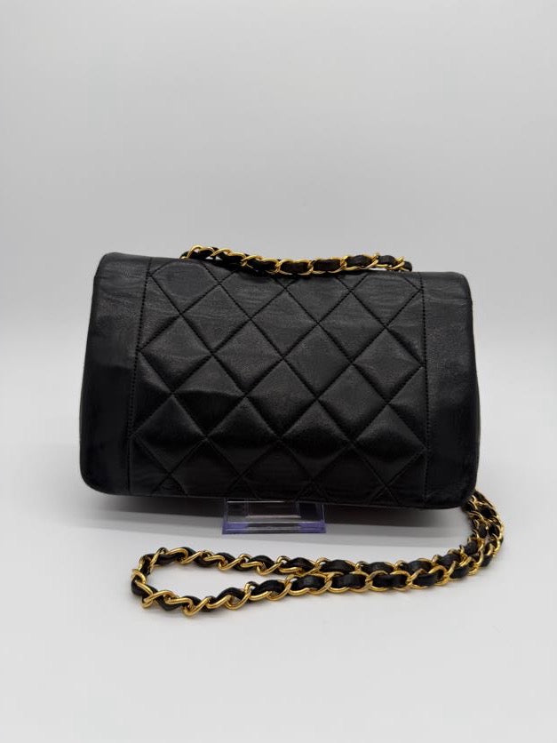 Chanel Diana Small Flap Bag in Black Lambskin
