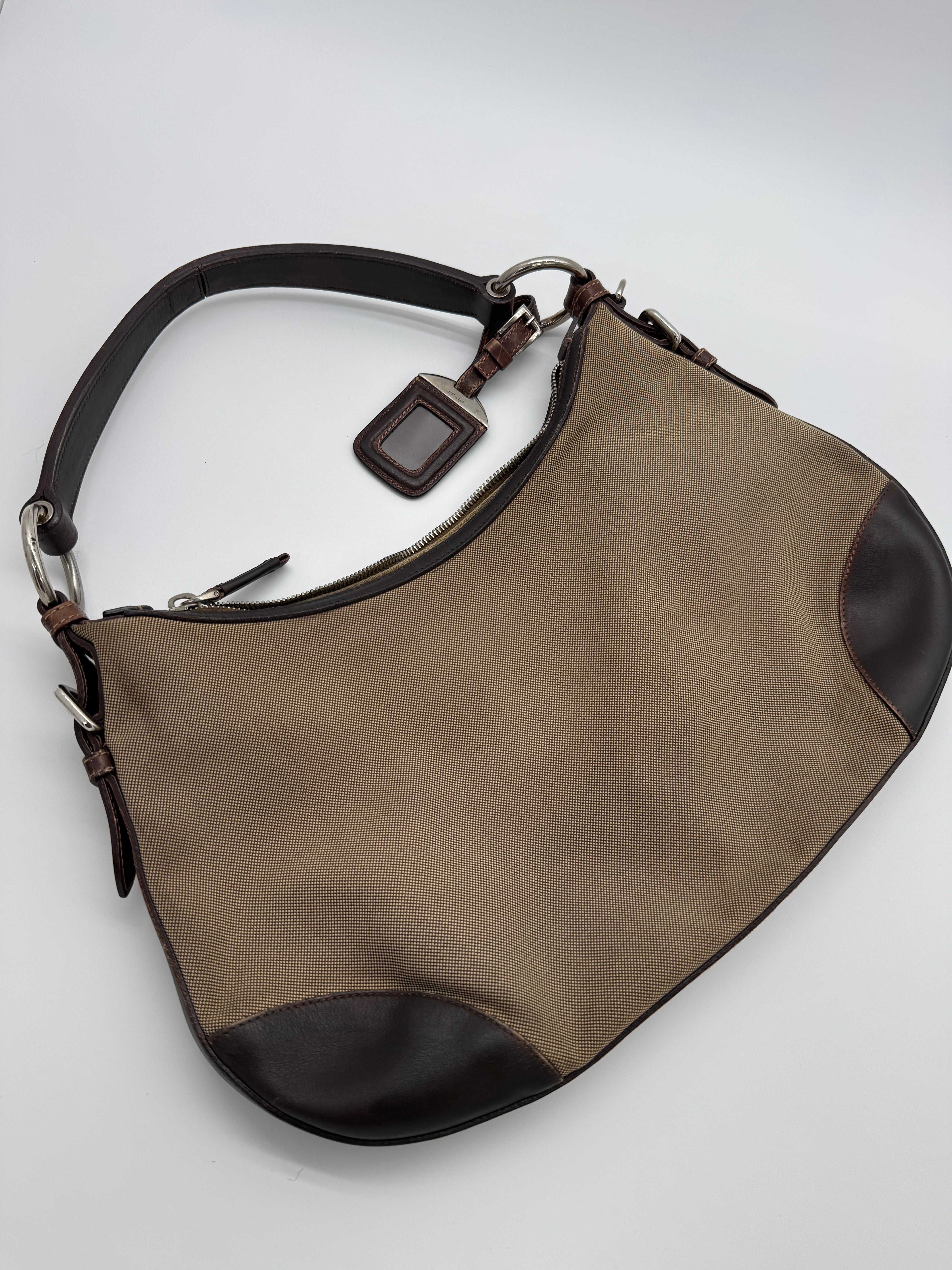 Prada Jacquard Hobo Bag