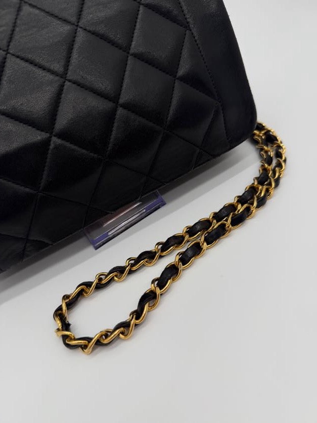 Chanel Diana Small Flap Bag in Black Lambskin
