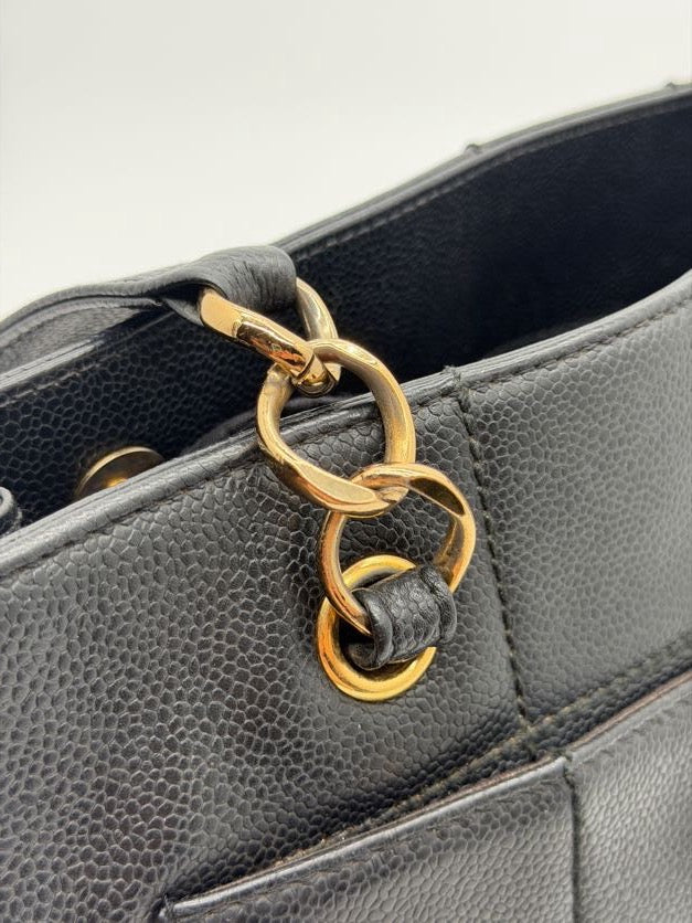 Chanel Caviar Tote Chocolate Bar Bag