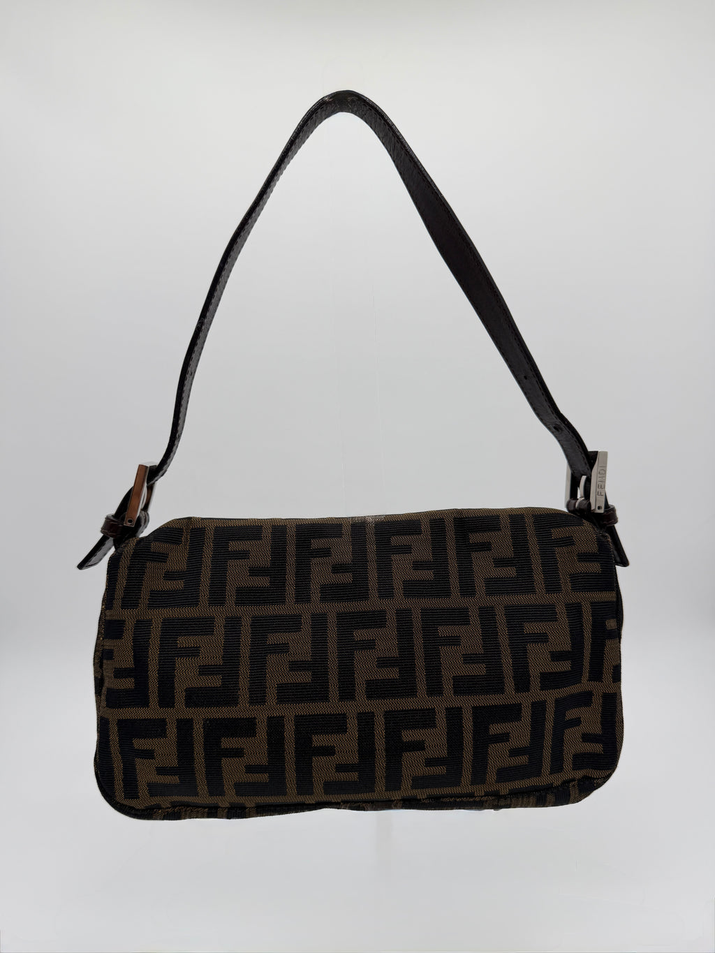 Fendi Brown Zucca Baguette
