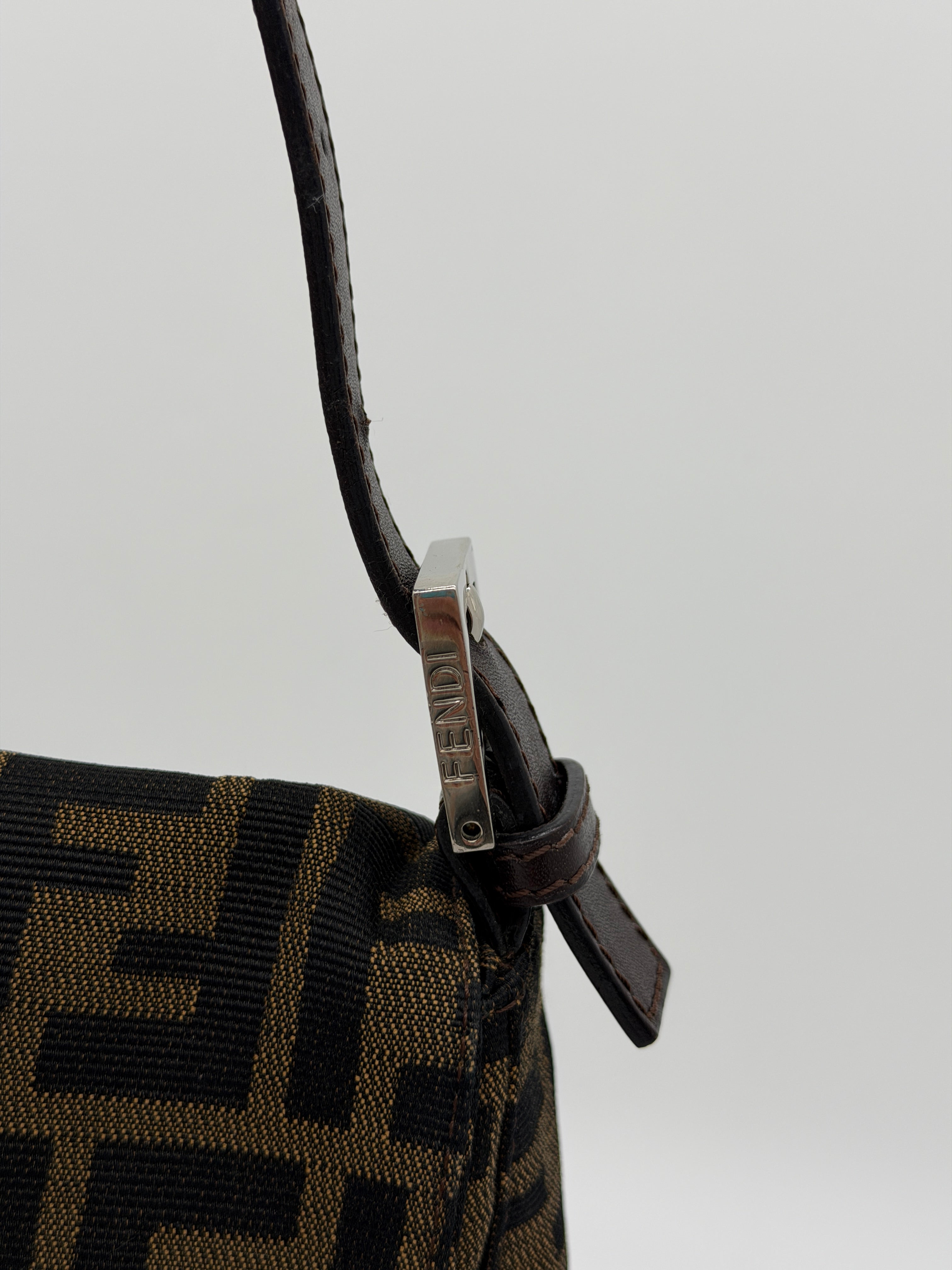 Fendi Brown Zucca Baguette