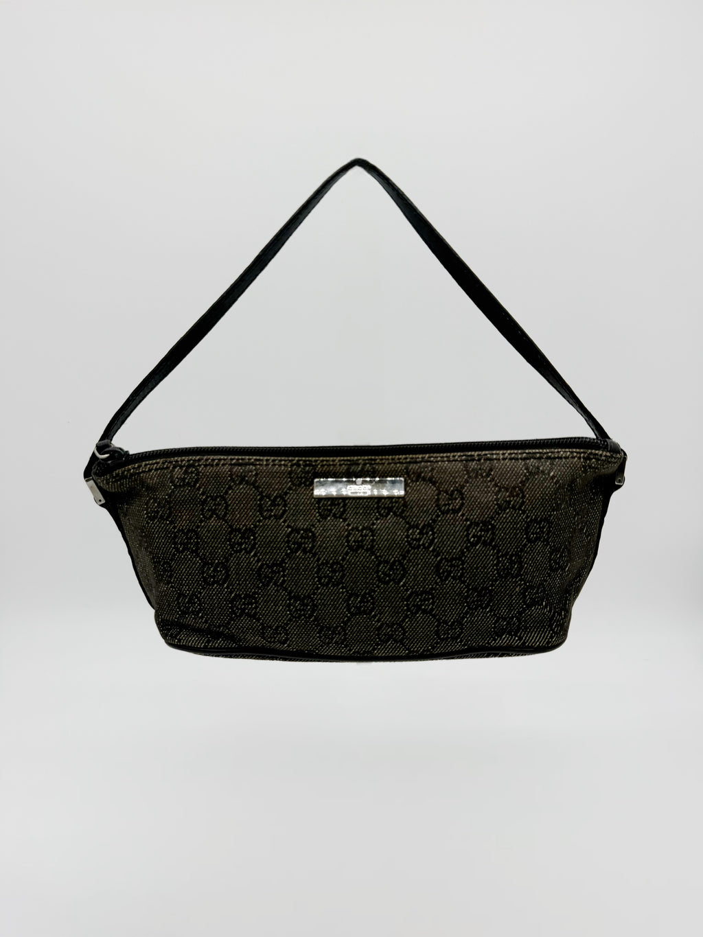 Gucci Boat Pochette in Black Canvas