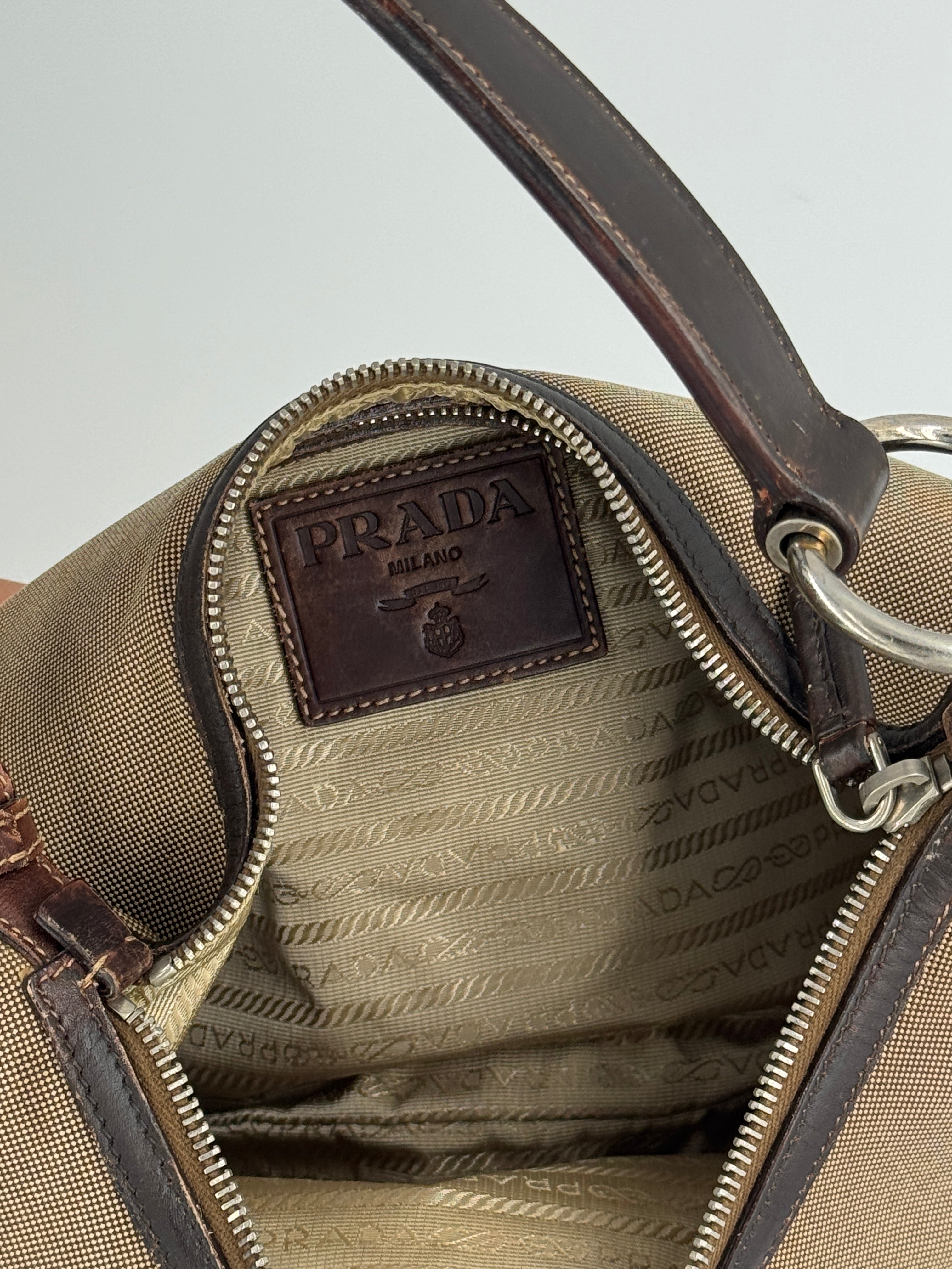 Prada Jacquard Hobo Bag