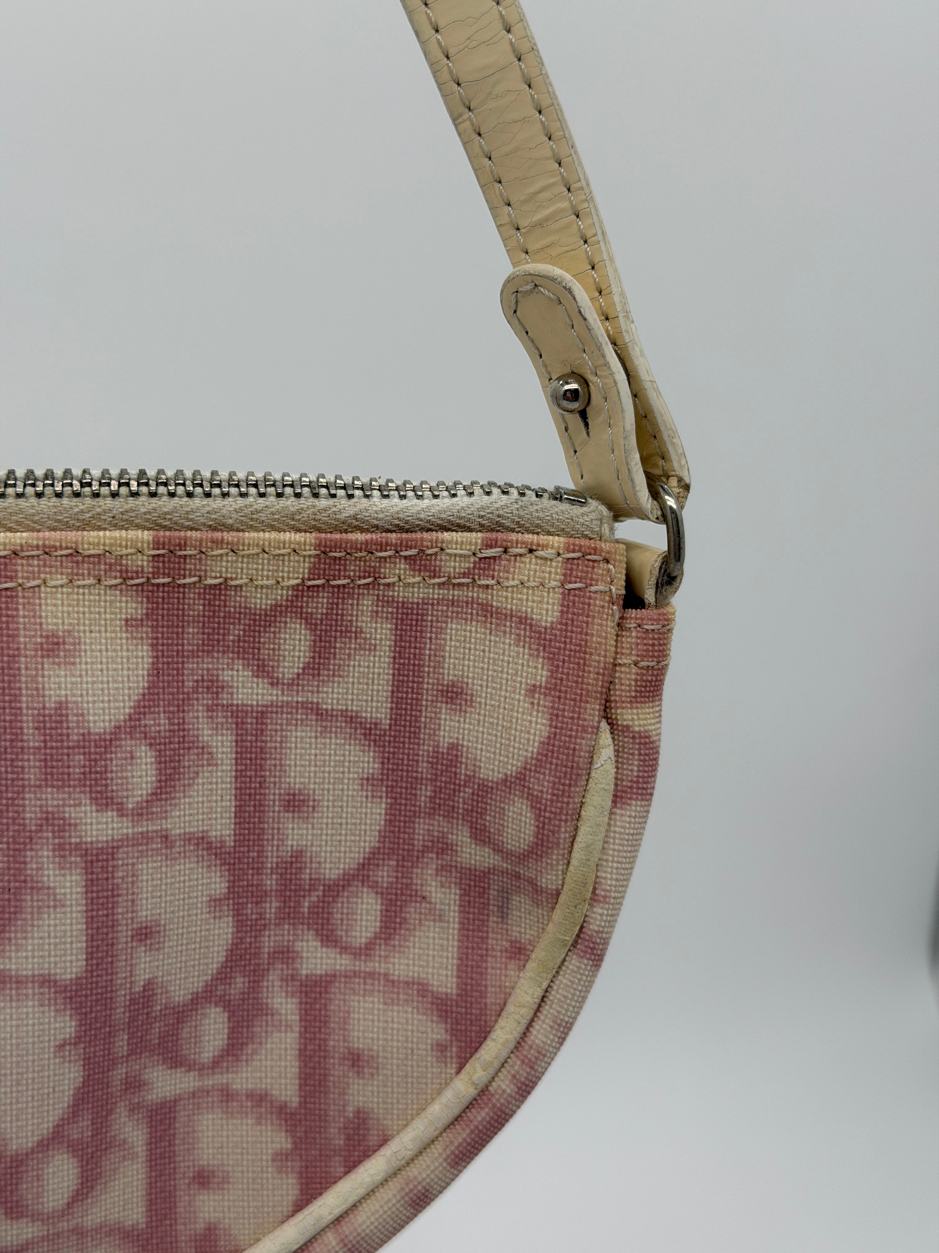 Pink Dior Trotter Mini Saddle Pochette