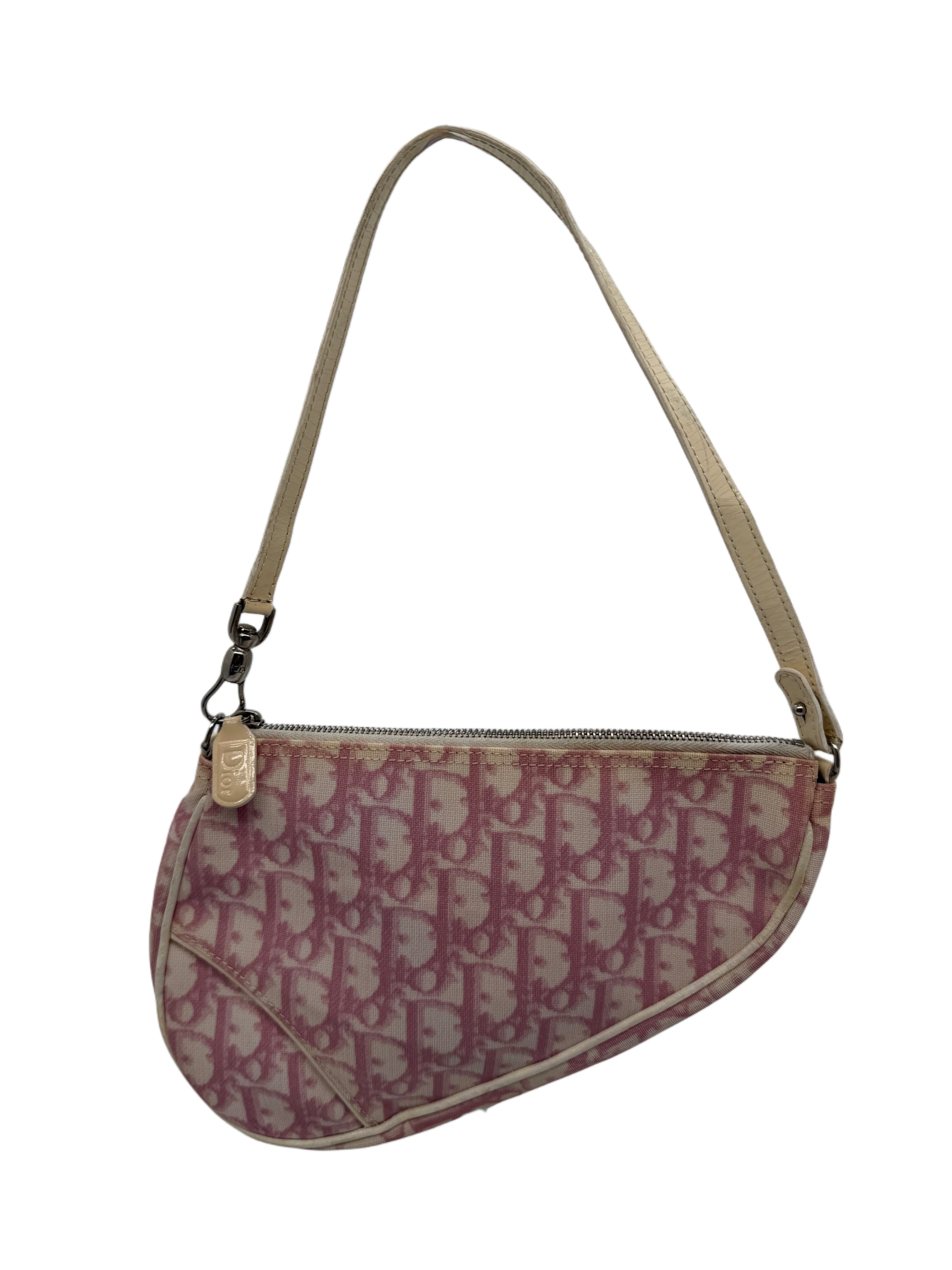 Pink Dior Trotter Mini Saddle Pochette