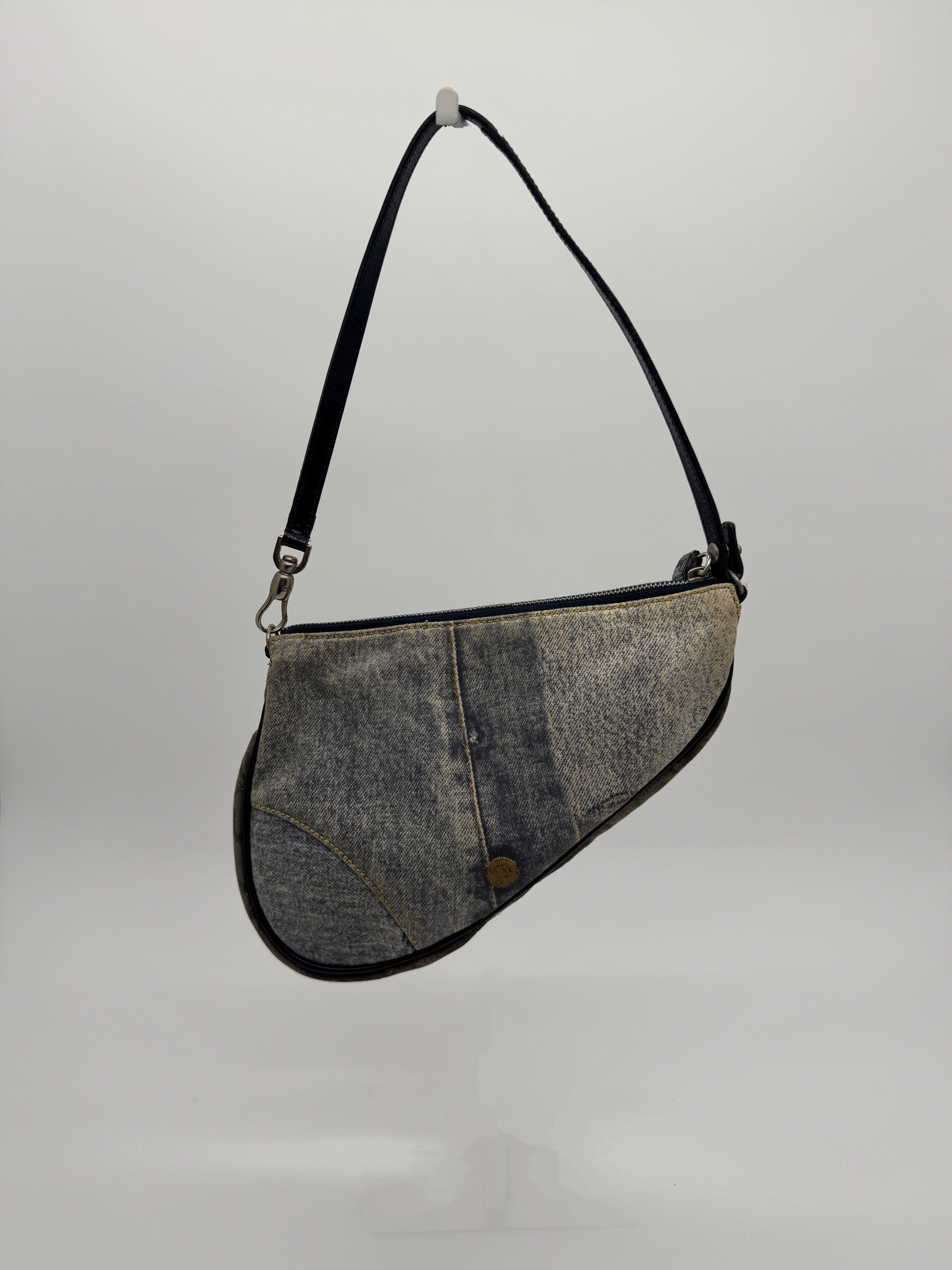 Dior Denim Mini Saddle Pochette