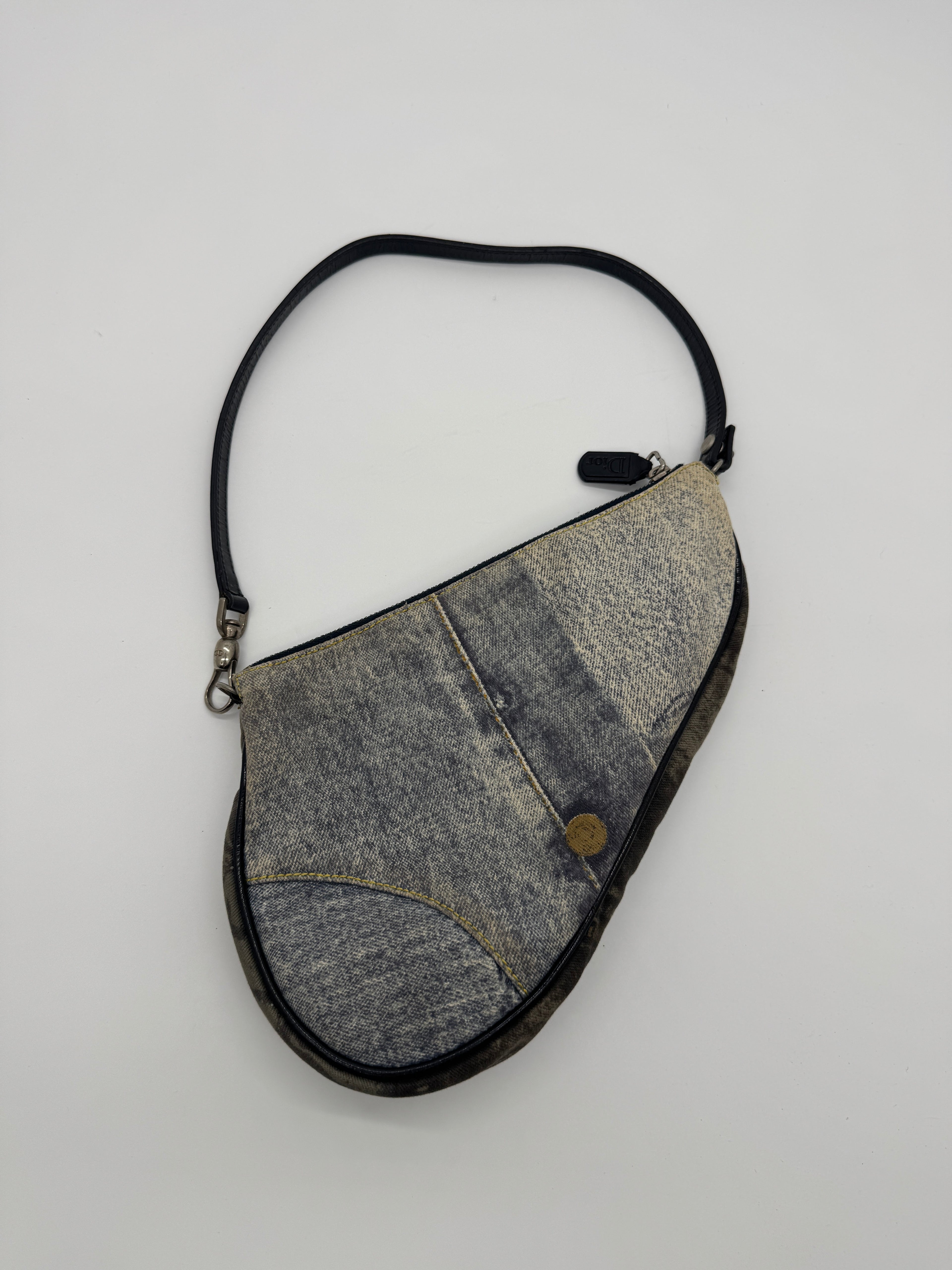 Dior Denim Mini Saddle Pochette