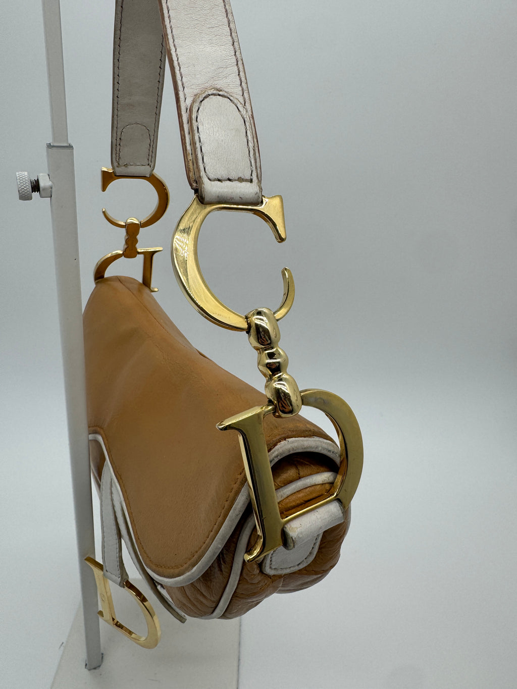 Christian Dior Saddle Bag Tan Leather