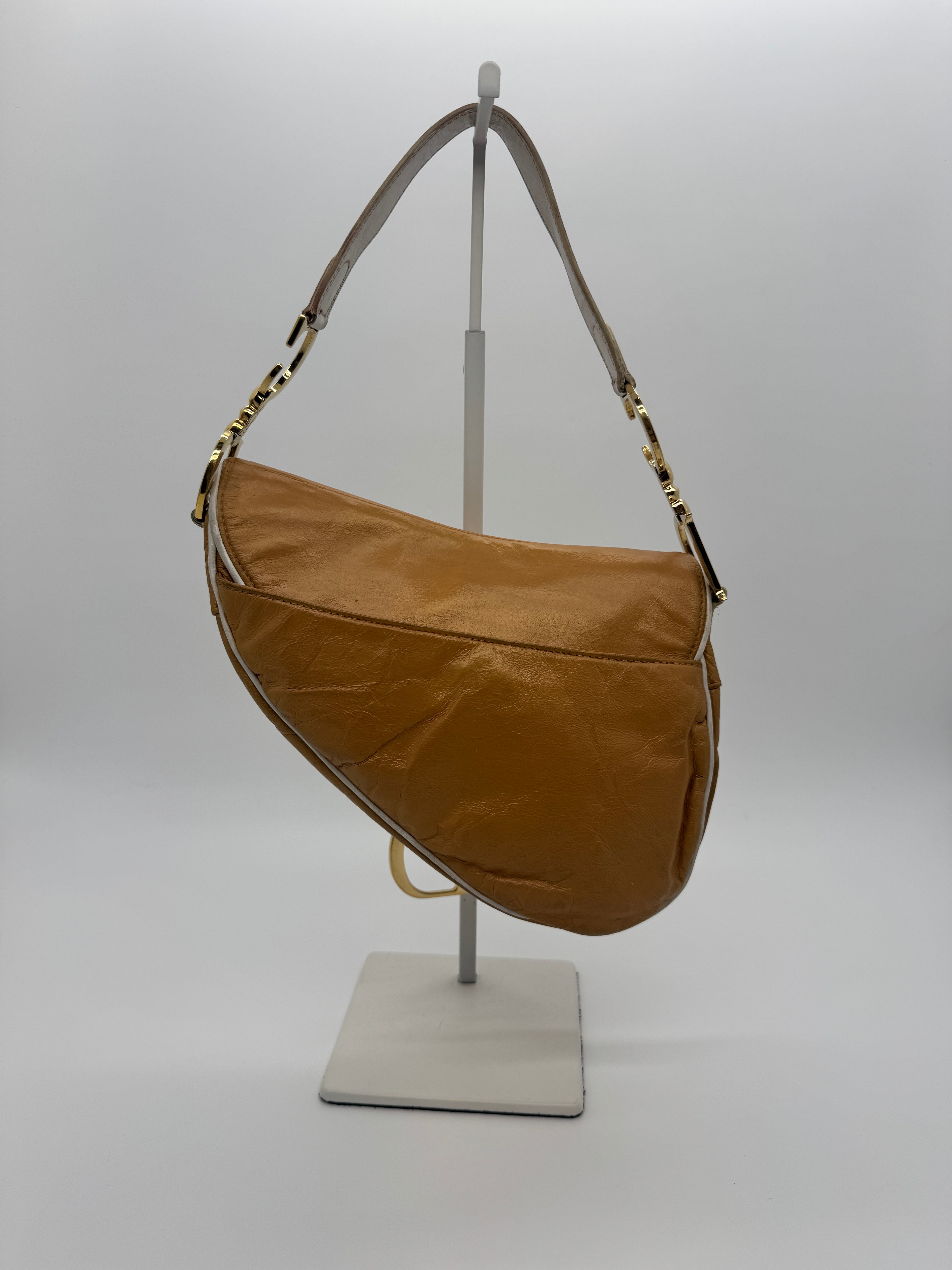 Christian Dior Saddle Bag Tan Leather