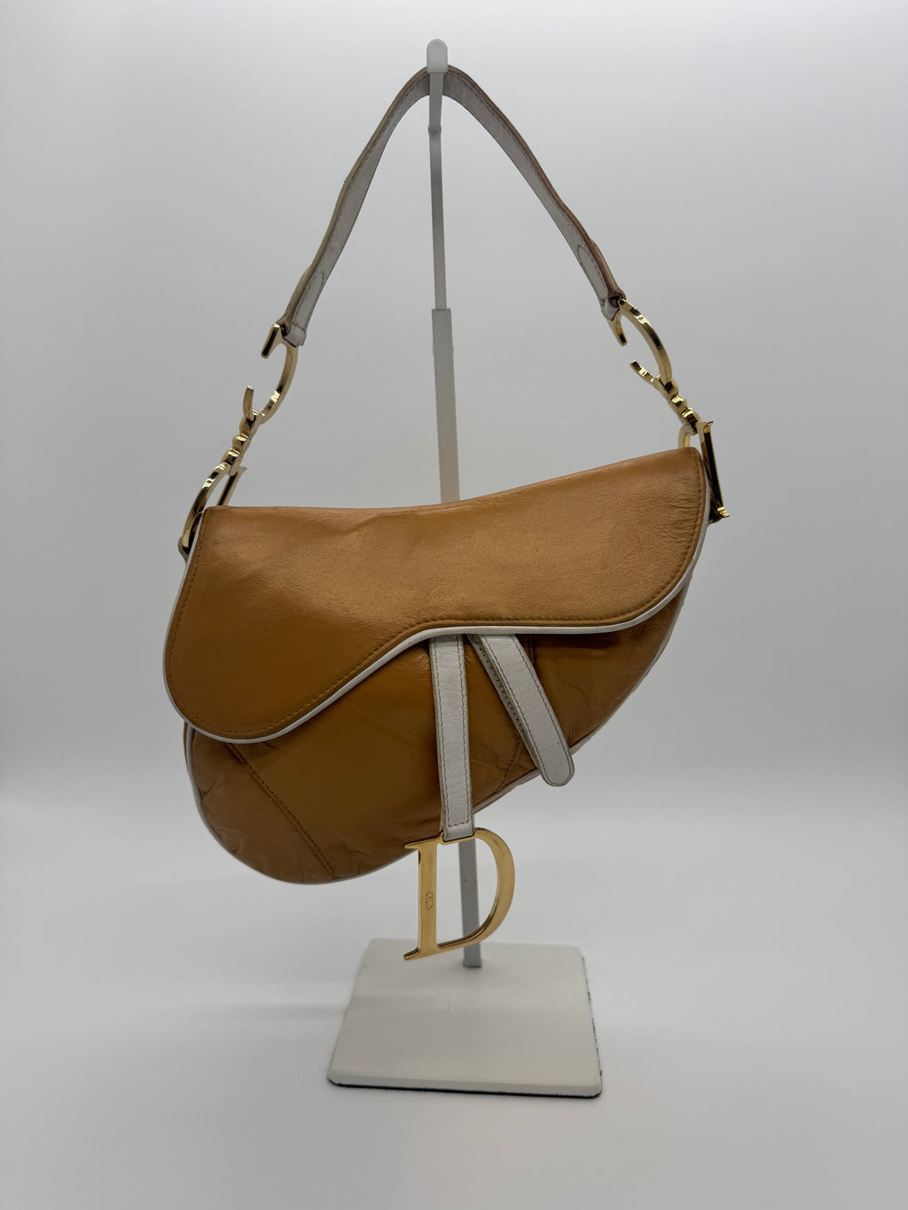 Christian Dior Saddle Bag Tan Leather