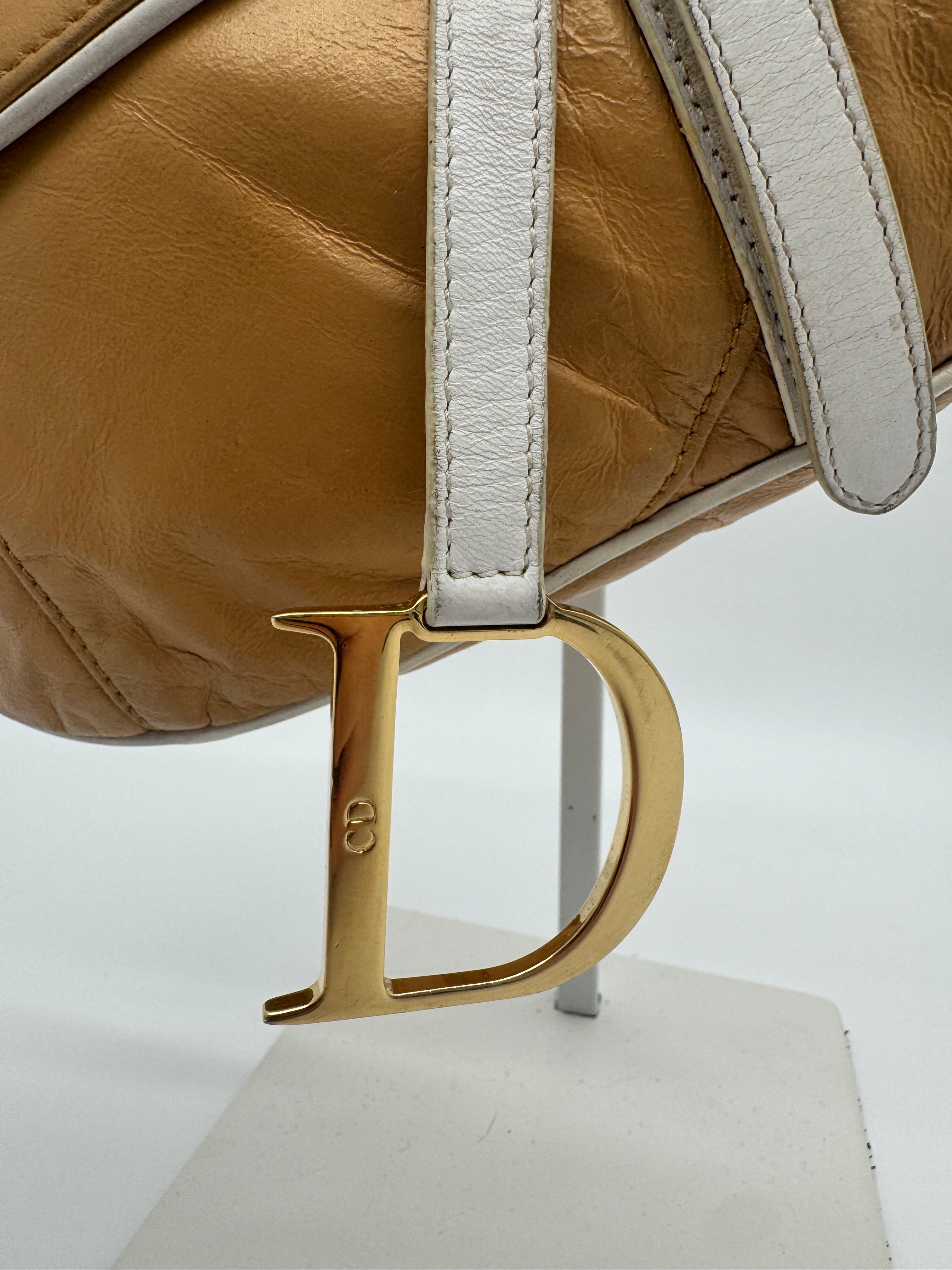 Christian Dior Saddle Bag Tan Leather
