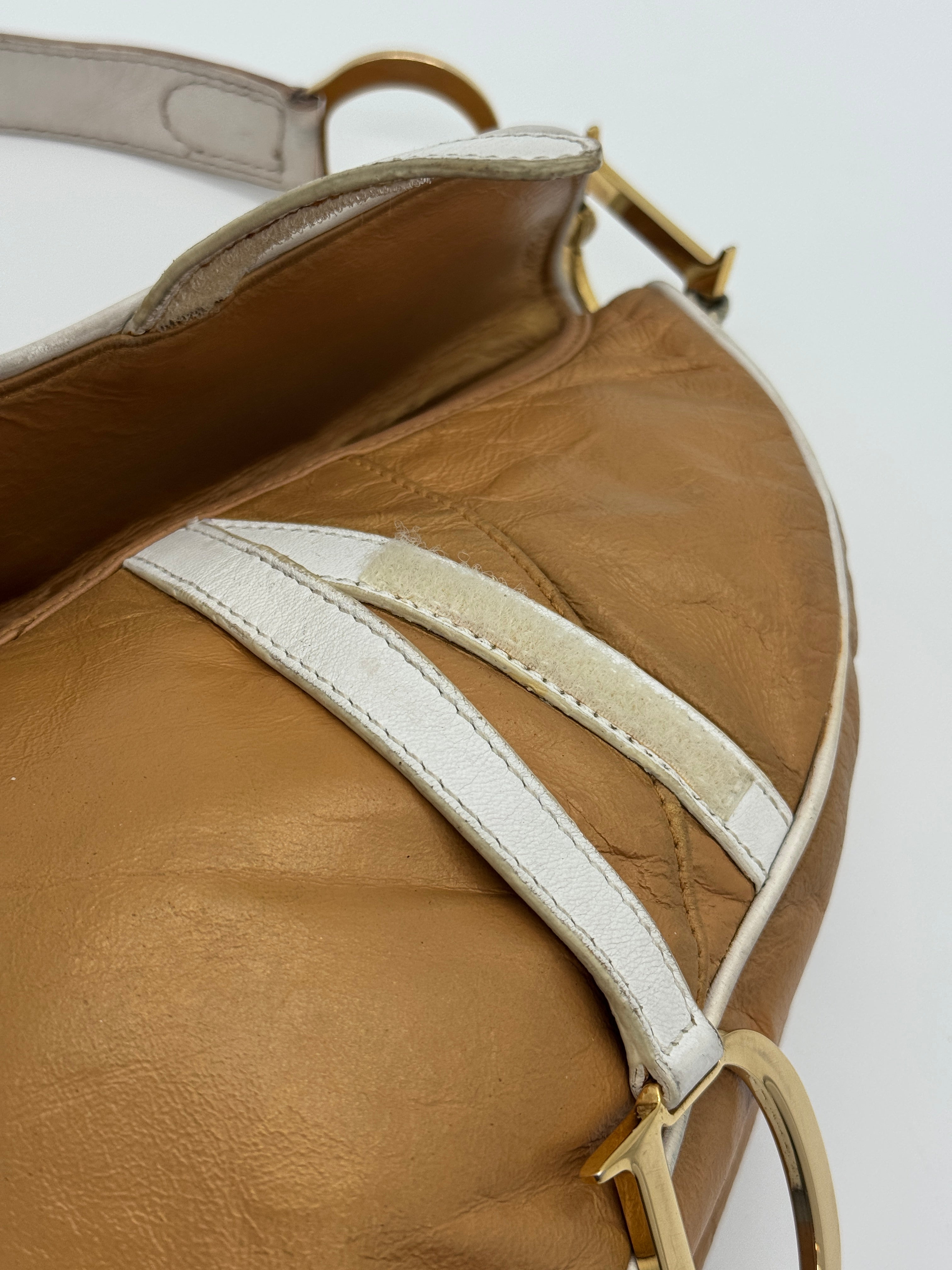 Christian Dior Saddle Bag Tan Leather