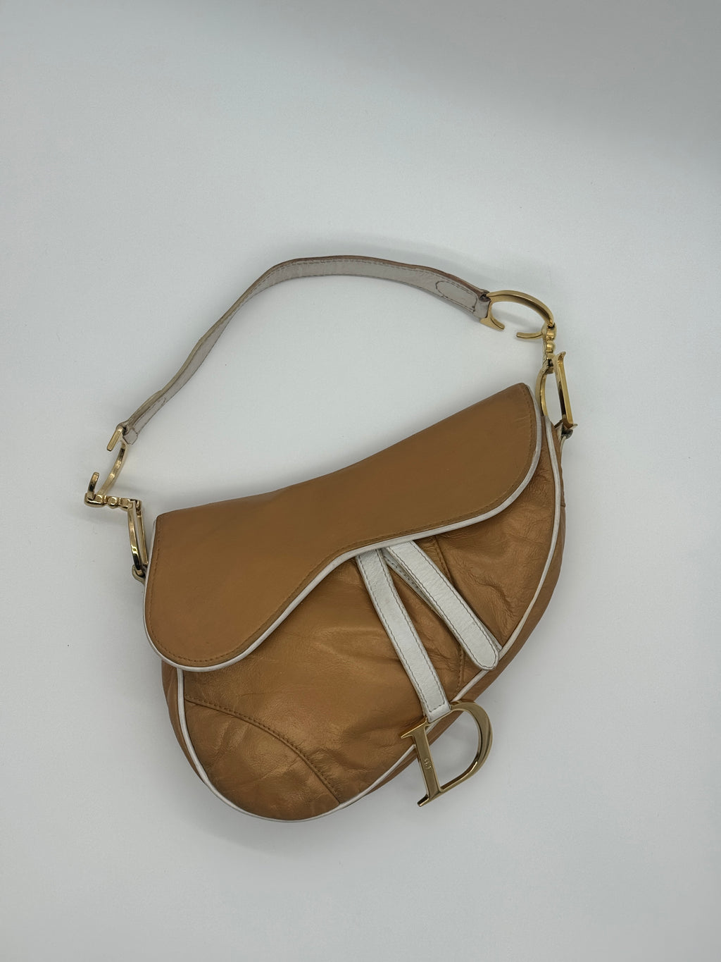 Christian Dior Saddle Bag Tan Leather
