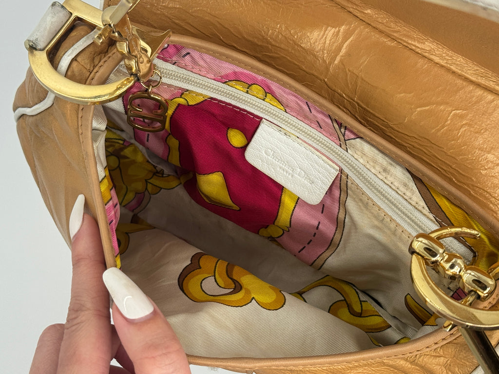Christian Dior Saddle Bag Tan Leather
