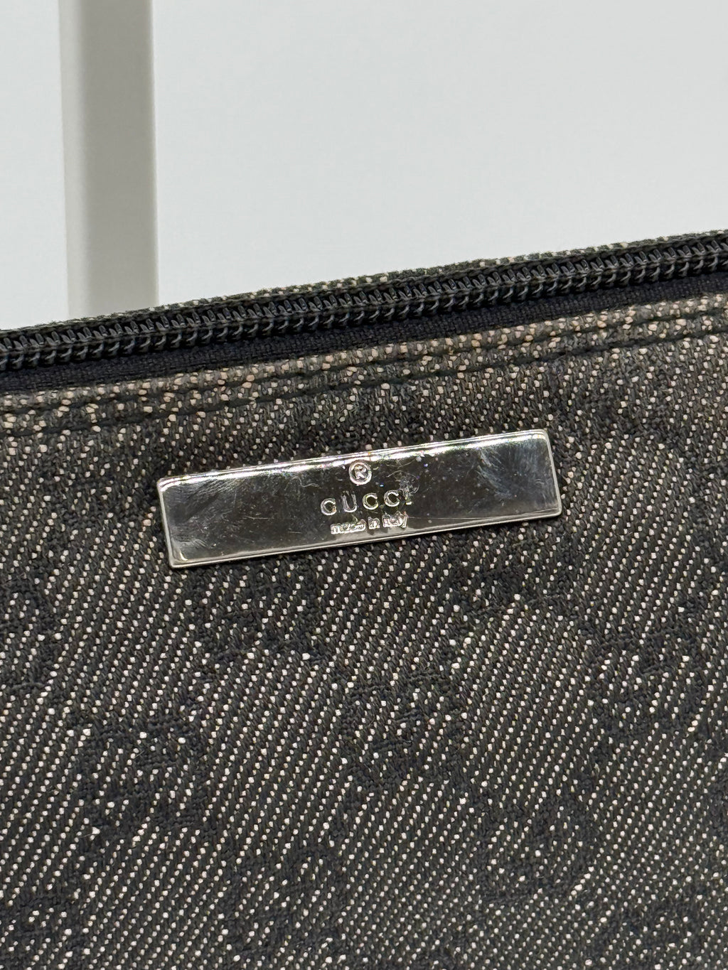 Gucci Boat Pochette in Black Canvas