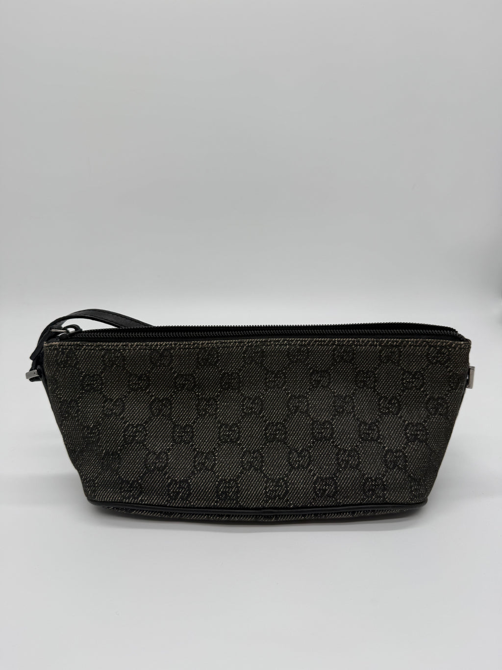 Gucci Boat Pochette in Black Canvas