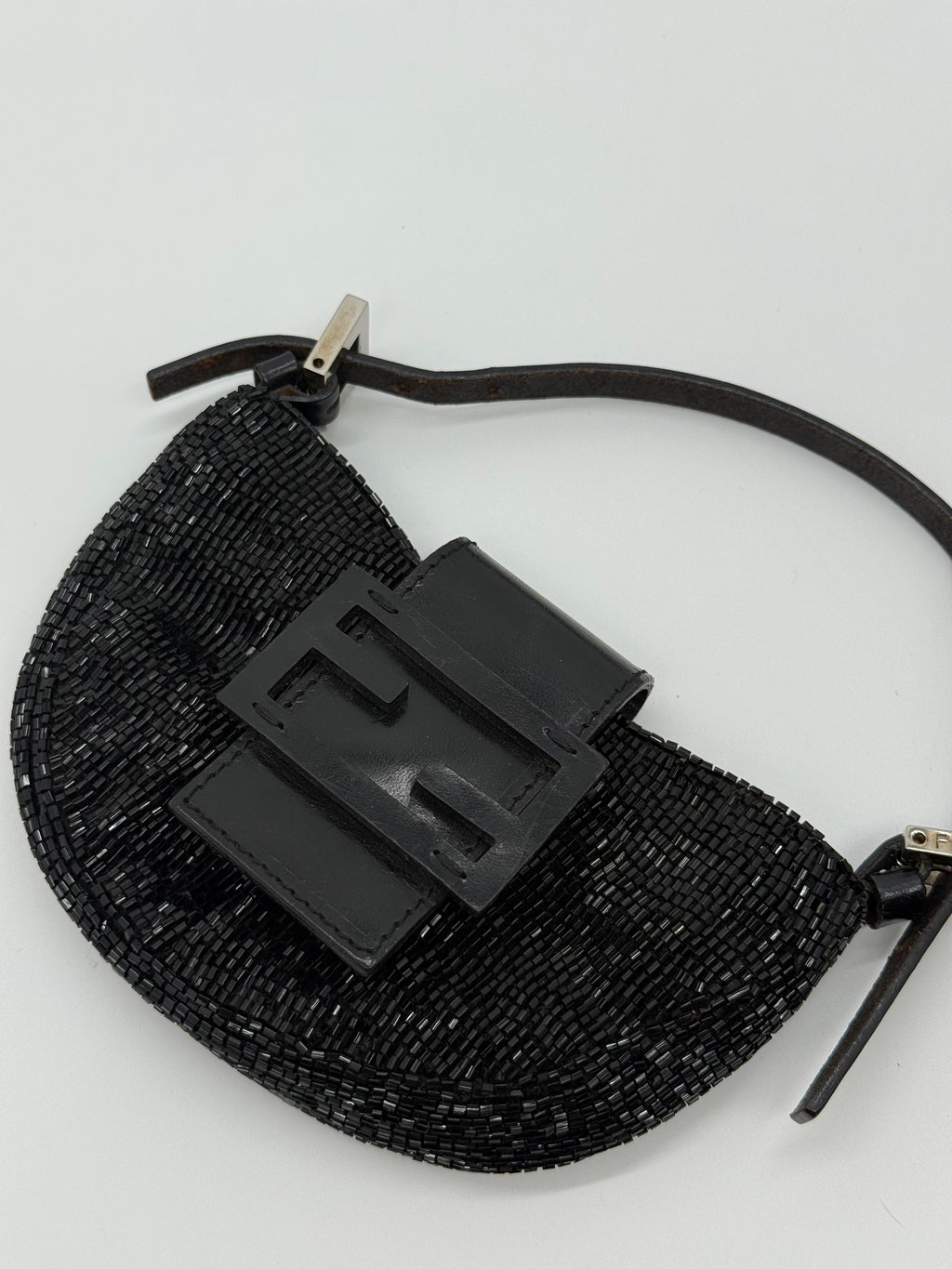 Fendi Mini Croissant Black Beaded