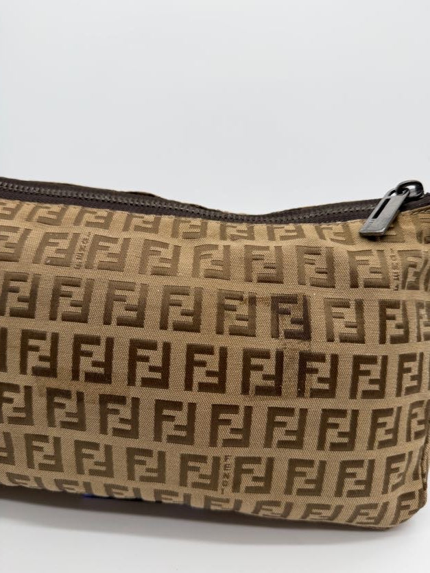 Fendi Zucchino Pochette in Light Brown