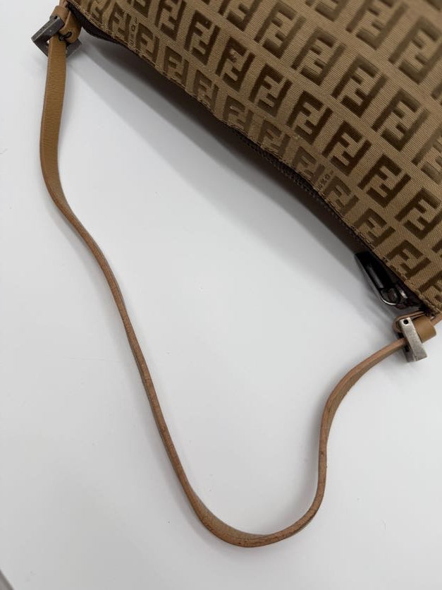 Fendi Zucchino Pochette in Light Brown