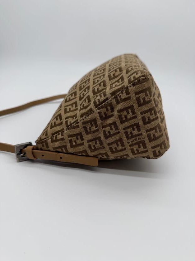 Fendi Zucchino Pochette in Light Brown
