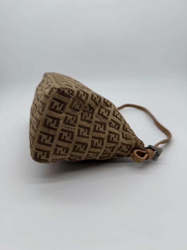 Fendi Zucchino Pochette in Light Brown