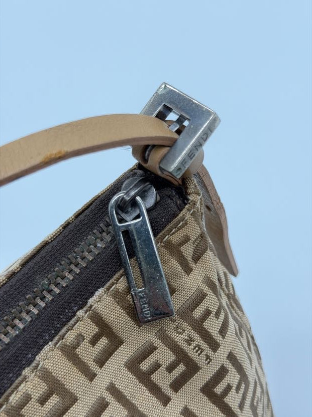 Fendi Zucchino Pochette in Light Brown