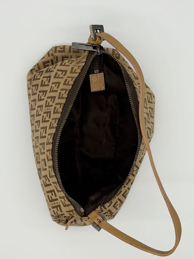 Fendi Zucchino Pochette in Light Brown