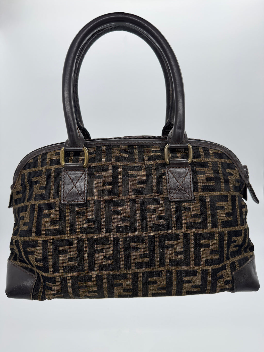 Fendi Zucca Boston Bag