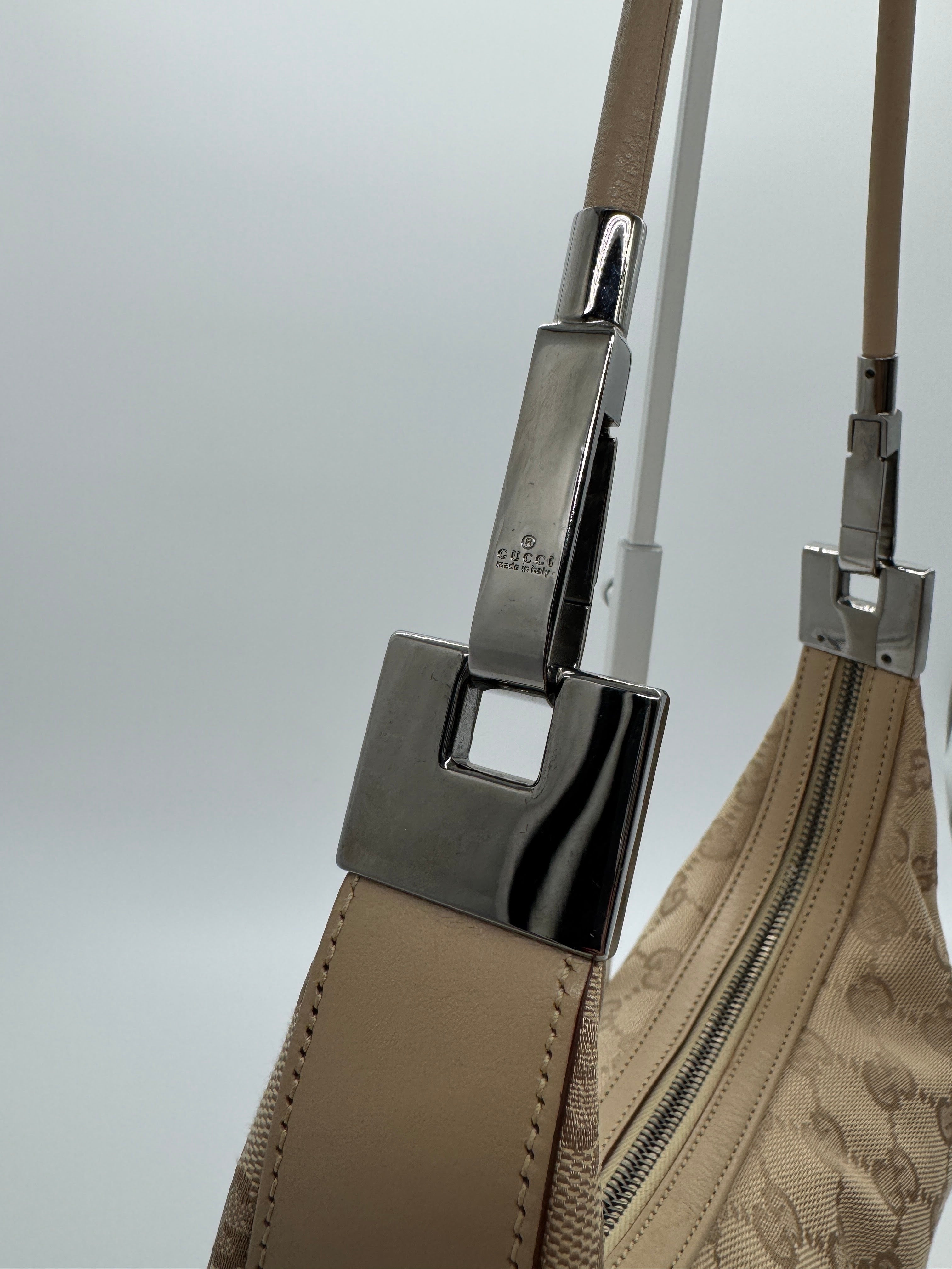 Gucci Beige GG Canvas Shoulder Bag