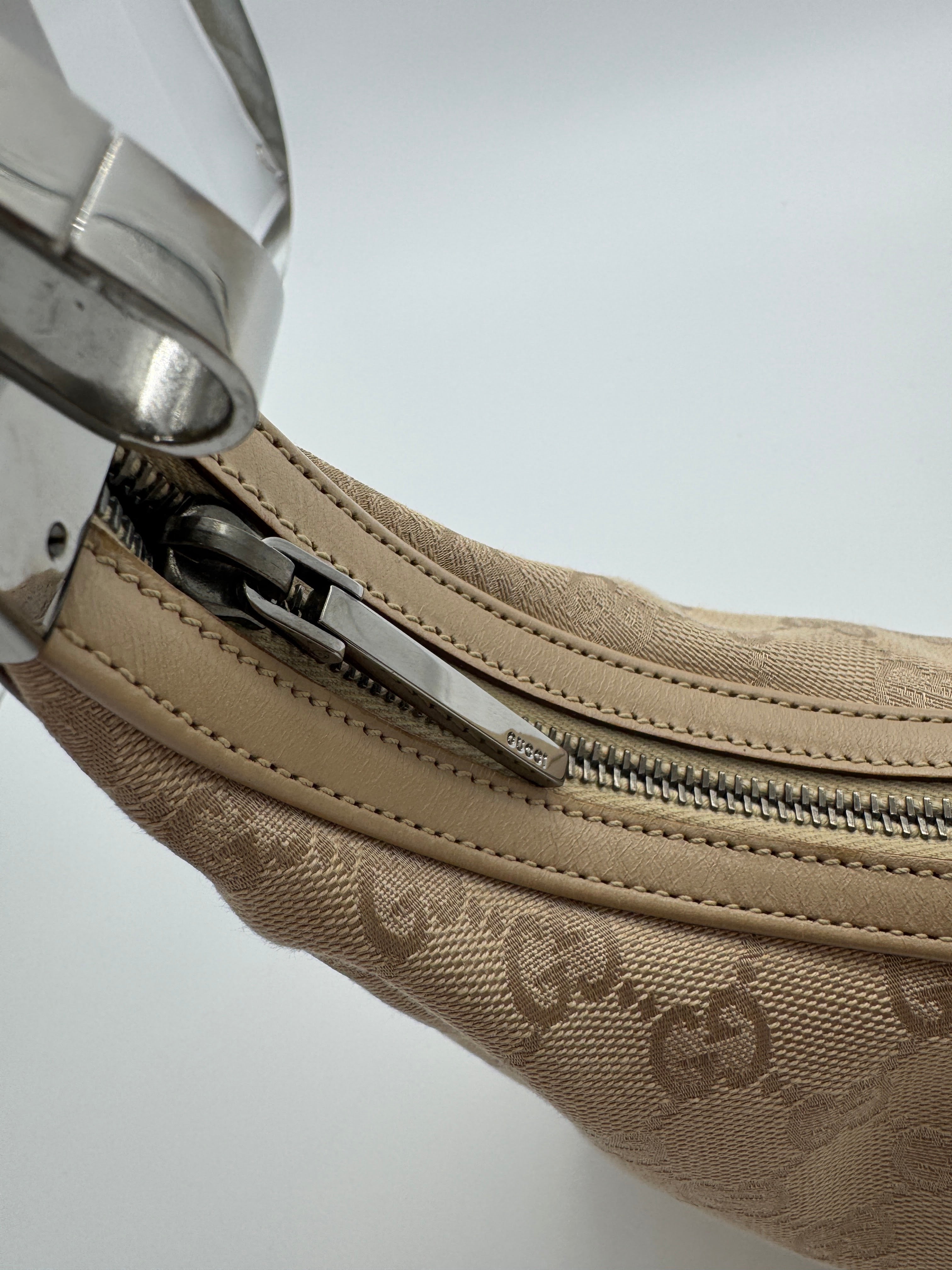 Gucci Beige GG Canvas Shoulder Bag