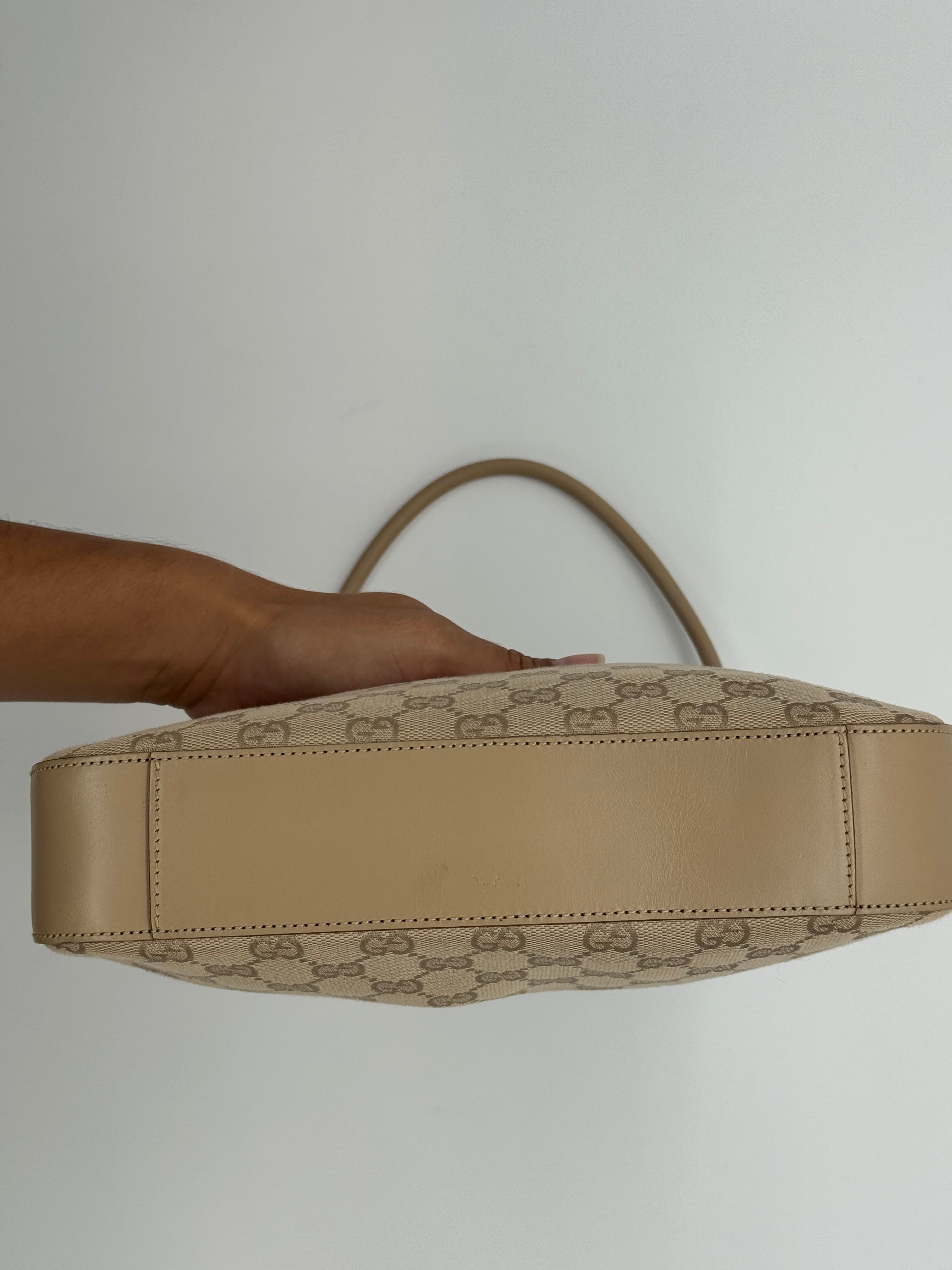 Gucci Beige GG Canvas Shoulder Bag