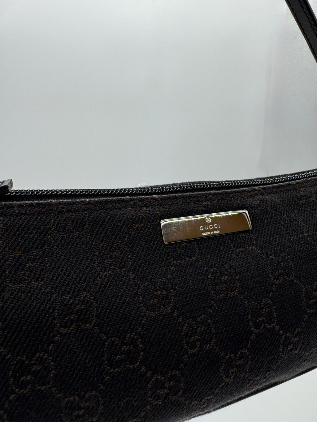 Gucci Boat Pochette Black Canvas