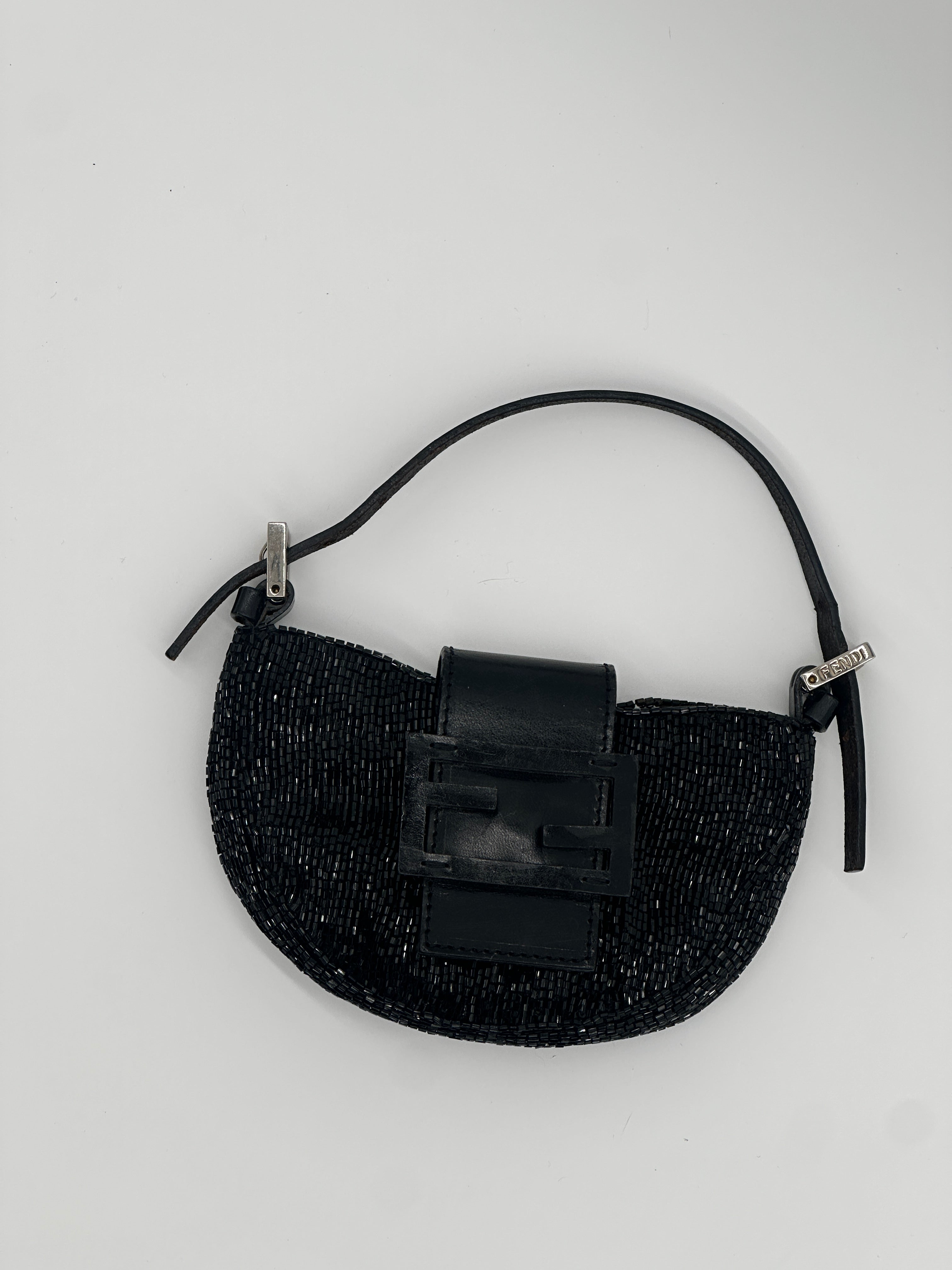 Fendi Mini Croissant Black Beaded