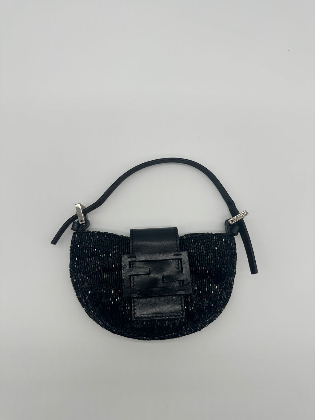 Fendi Mini Croissant Black Beaded