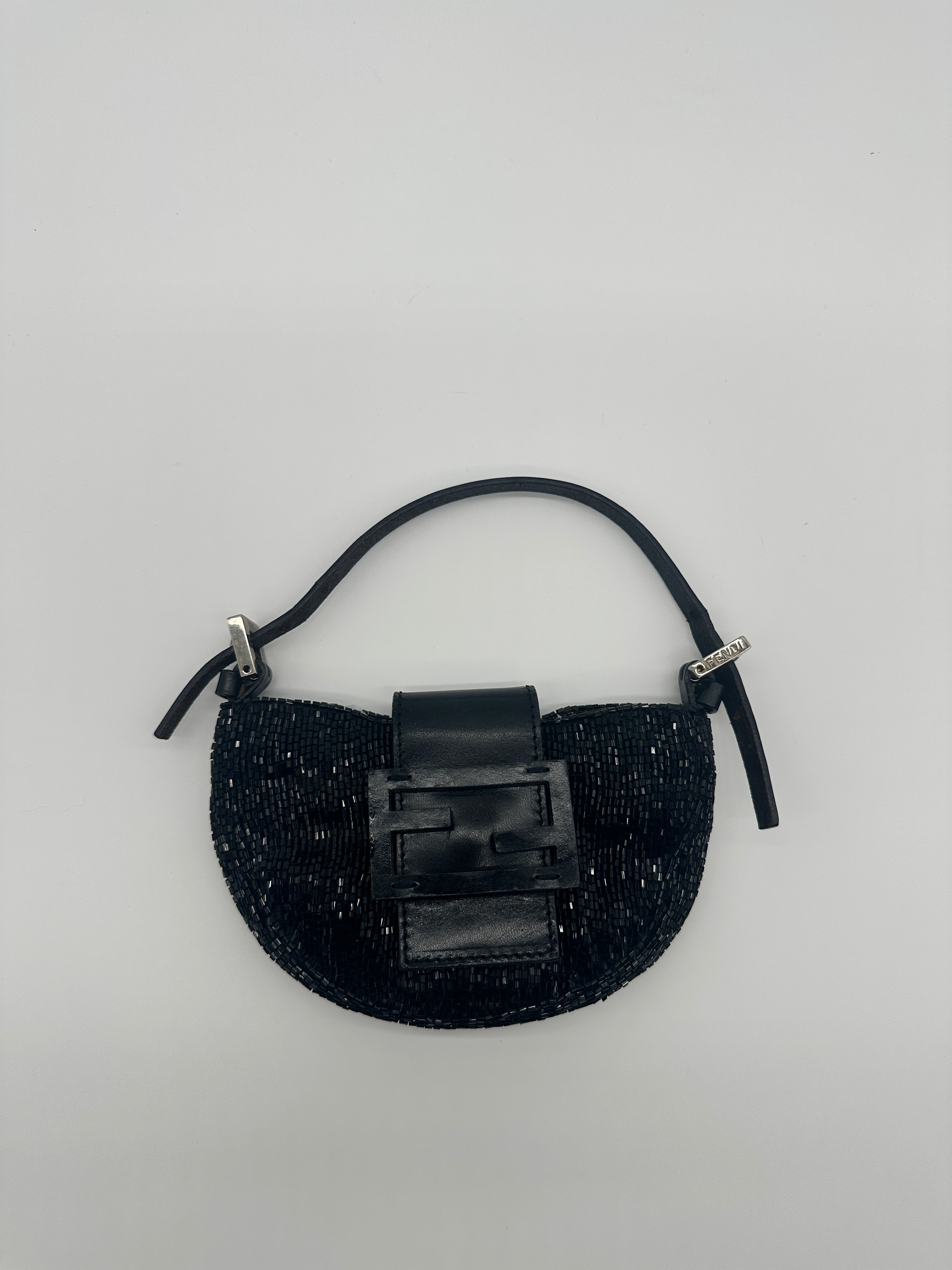 Fendi Mini Croissant Black Beaded
