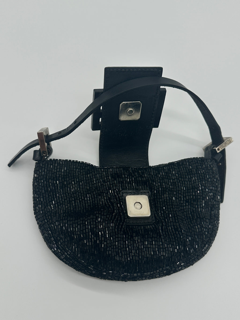 Fendi Mini Croissant Black Beaded