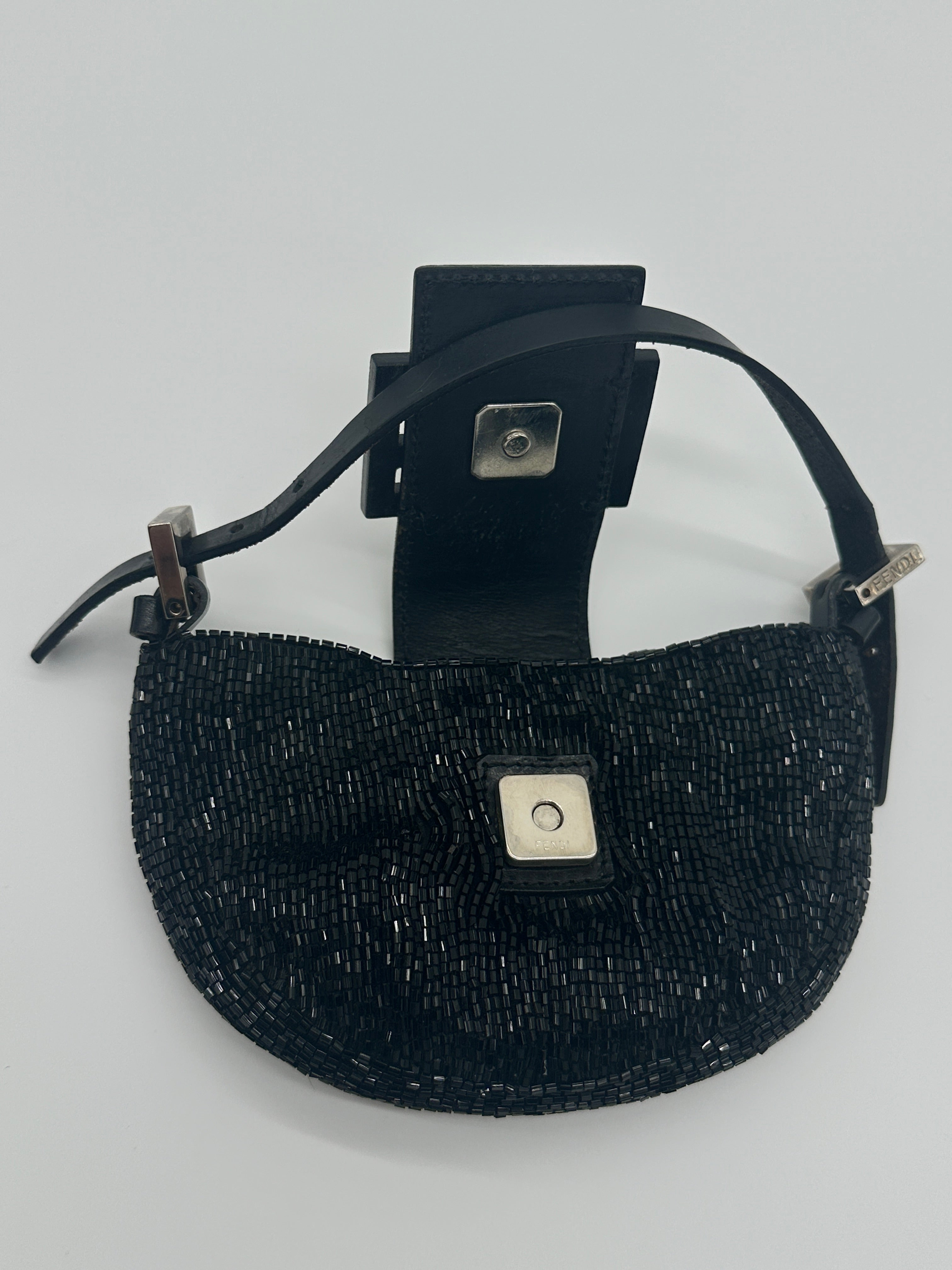 Fendi Mini Croissant Black Beaded