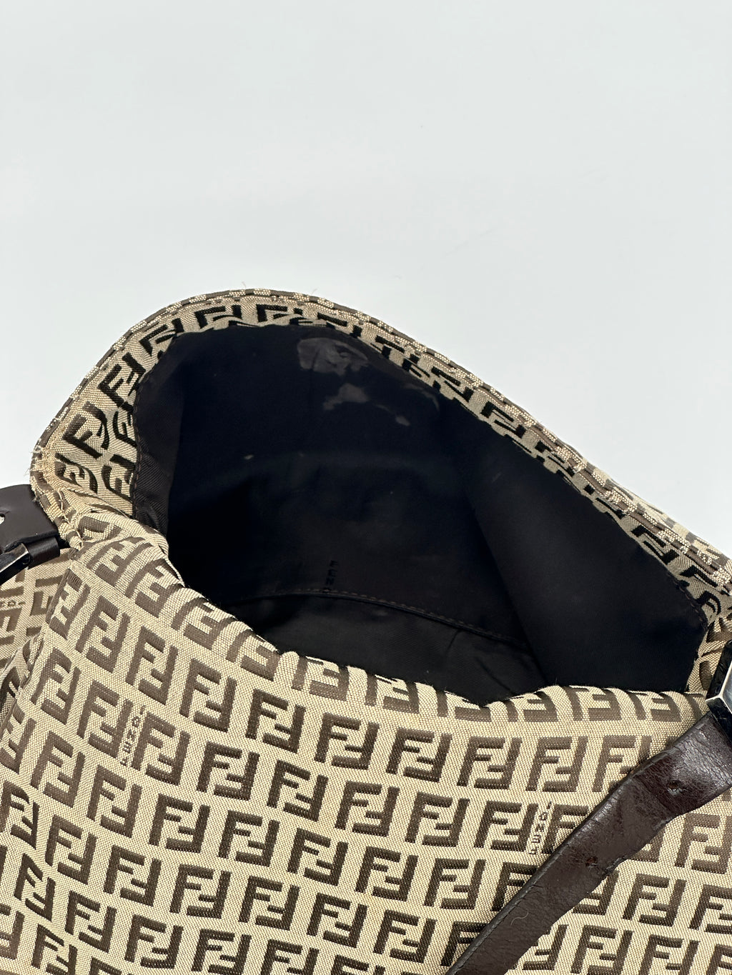 Fendi Mamma Beige Zucchino Canvas Bag