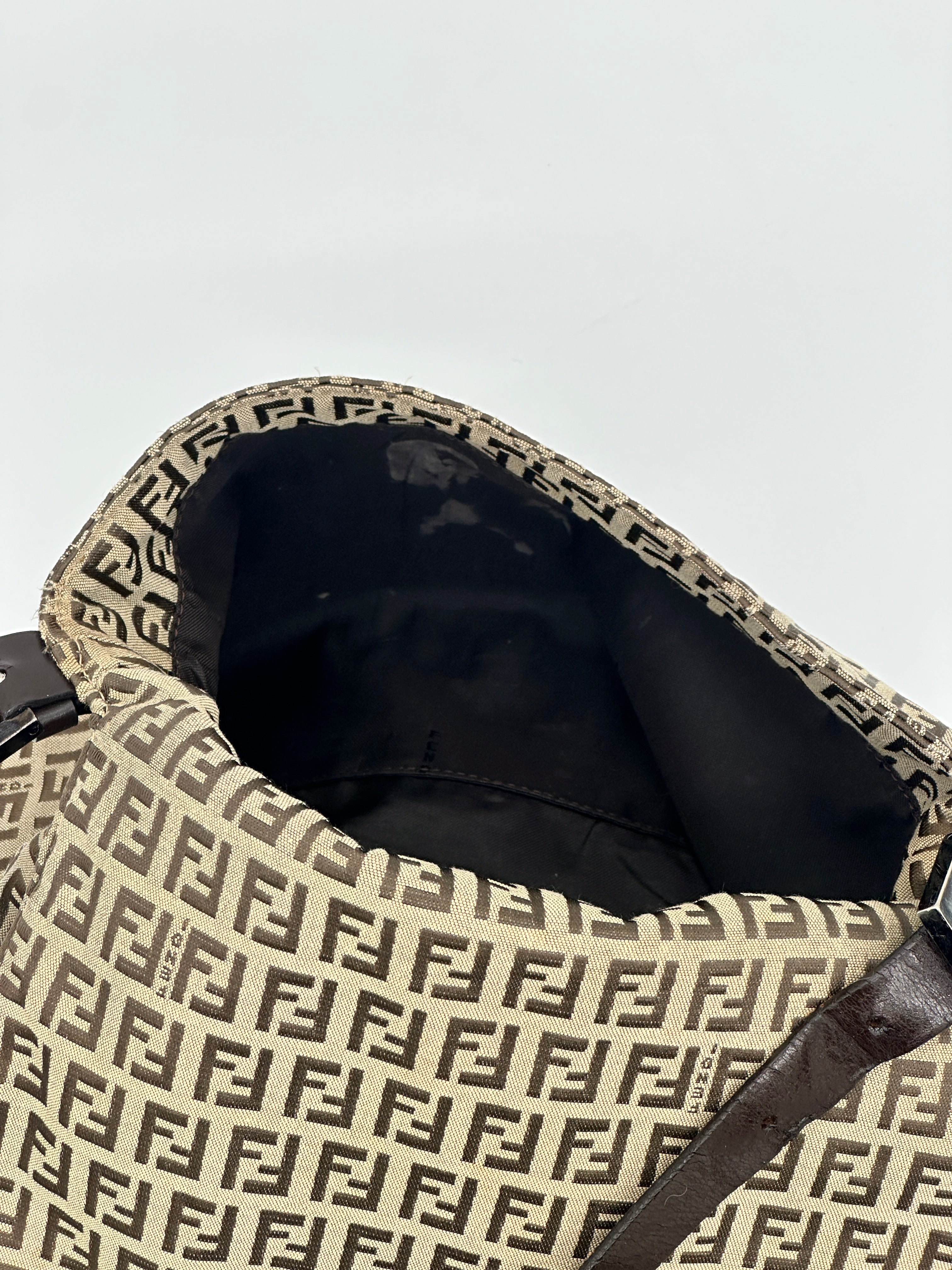 Fendi Mamma Beige Zucchino Canvas Bag