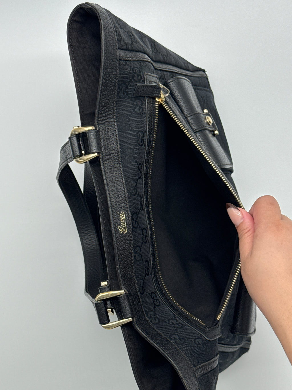 Gucci Abbey D-Ring Black Tote