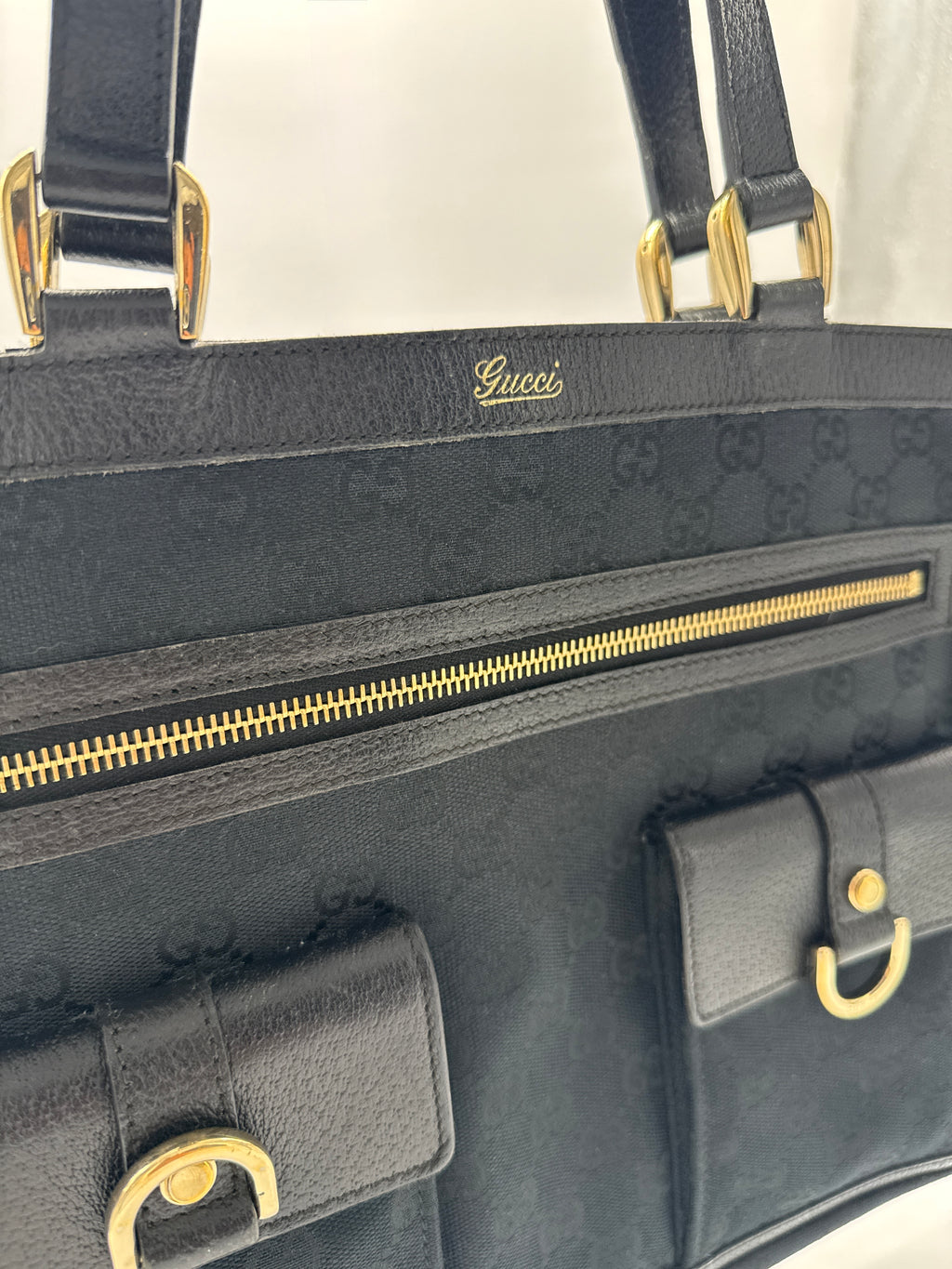 Gucci Abbey D-Ring Black Tote