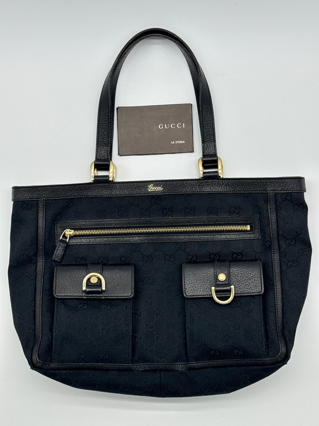 Gucci Abbey D-Ring Black Tote