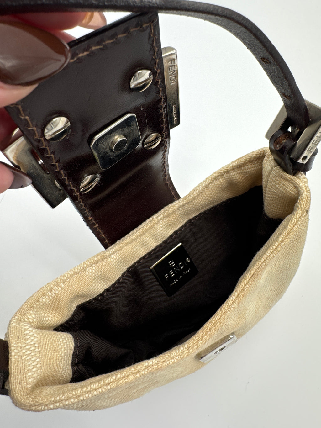 Fendi Mini Croissant Zucca