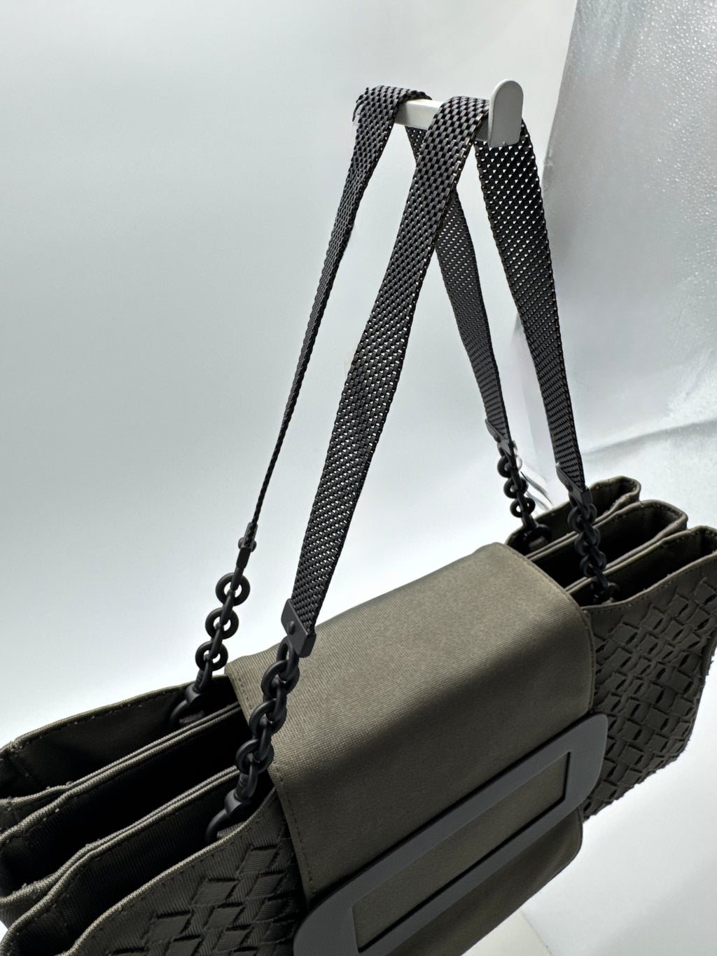 Bottega Veneta Intrecciato Buckle Flap Shoulder Bag