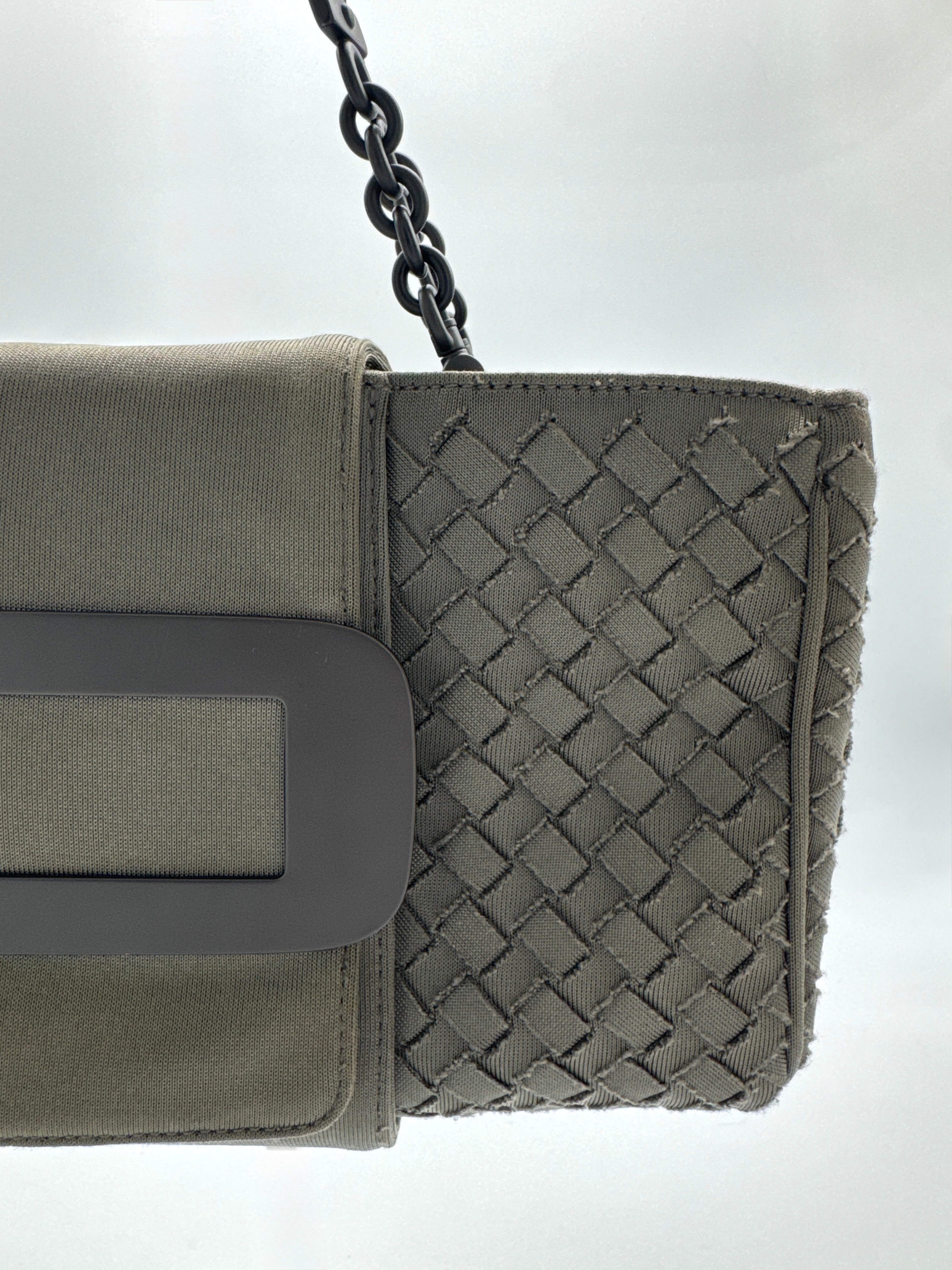 Bottega Veneta Intrecciato Buckle Flap Shoulder Bag