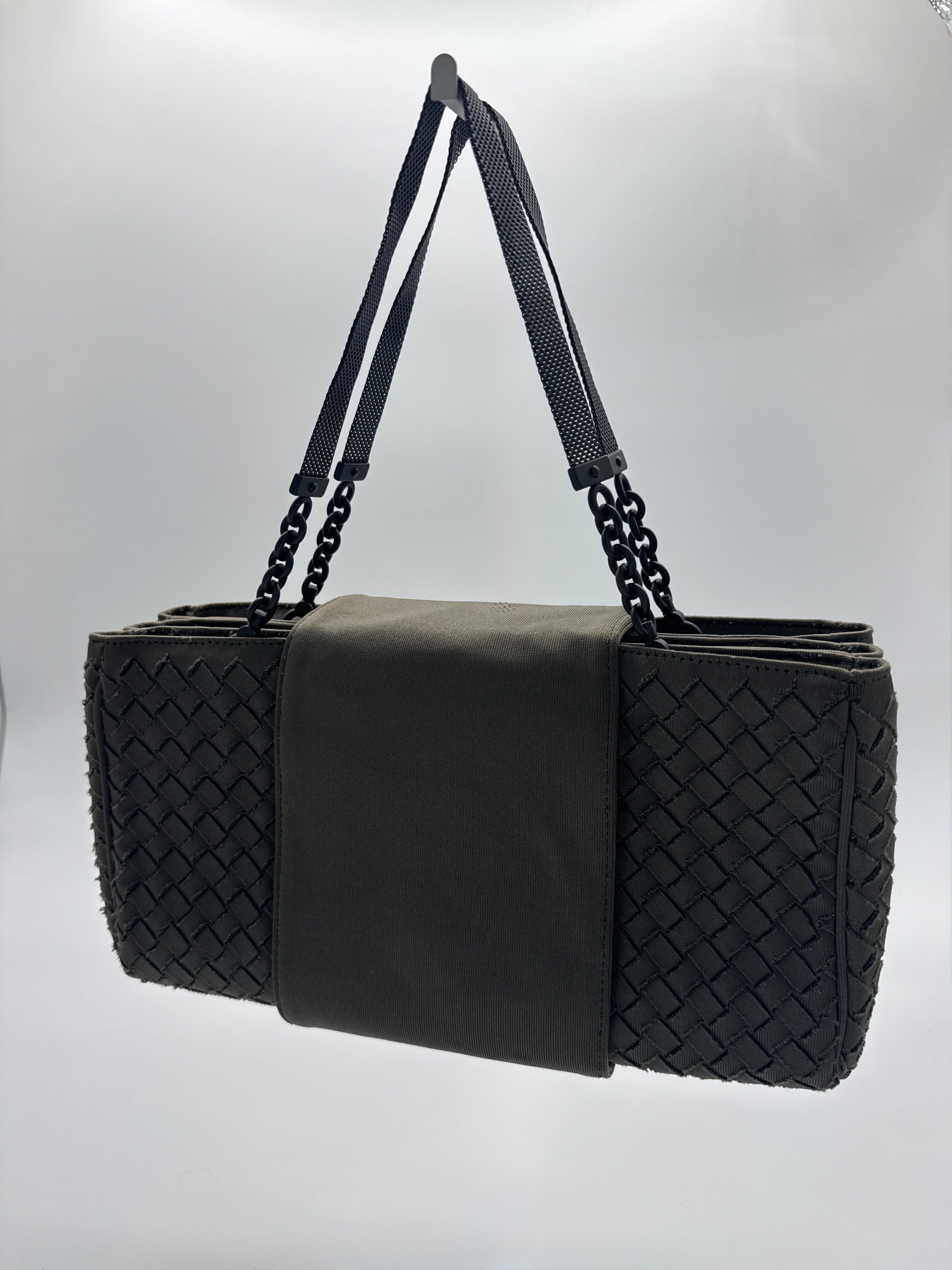 Bottega Veneta Intrecciato Buckle Flap Shoulder Bag