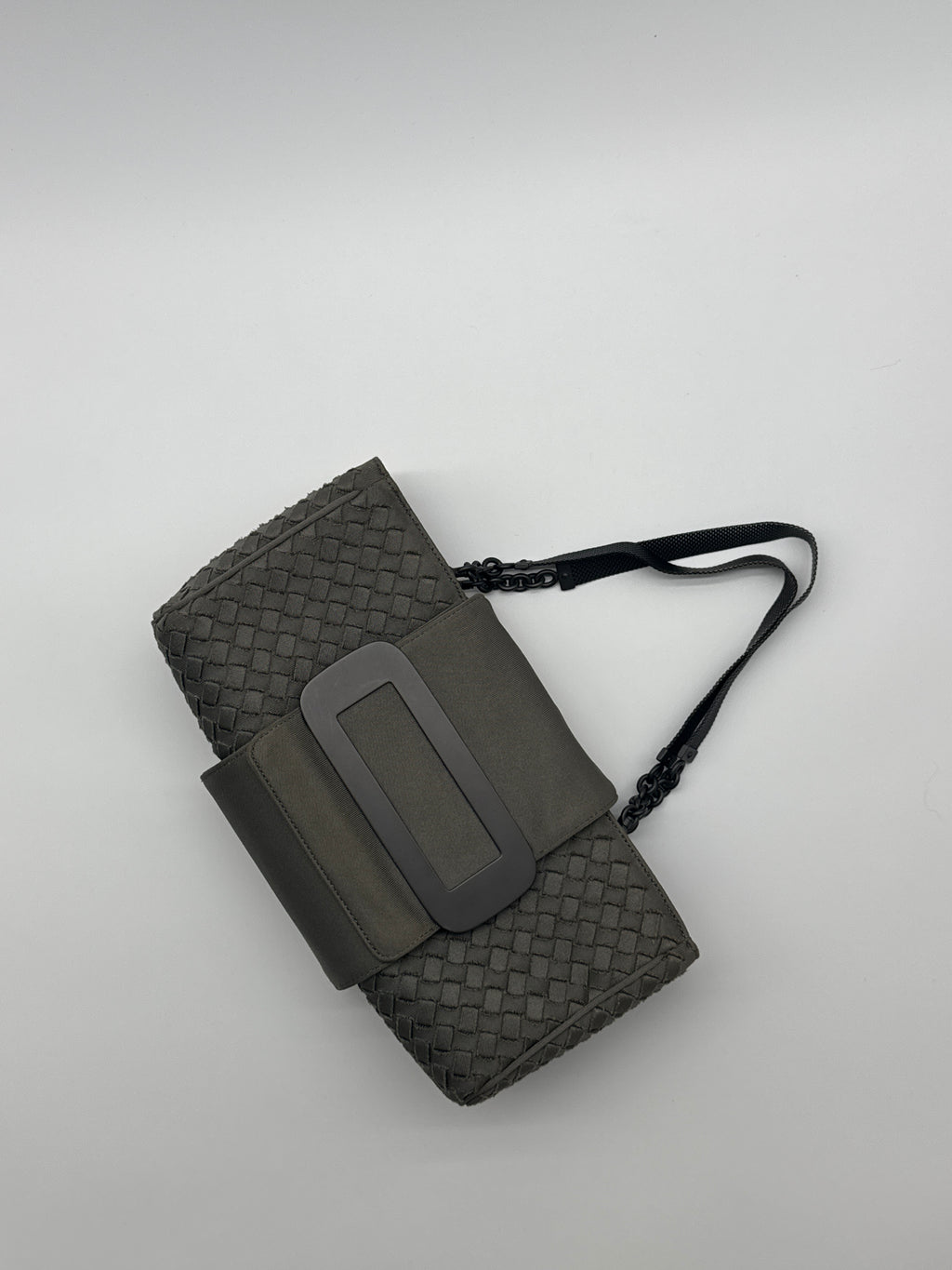 Bottega Veneta Intrecciato Buckle Flap Shoulder Bag